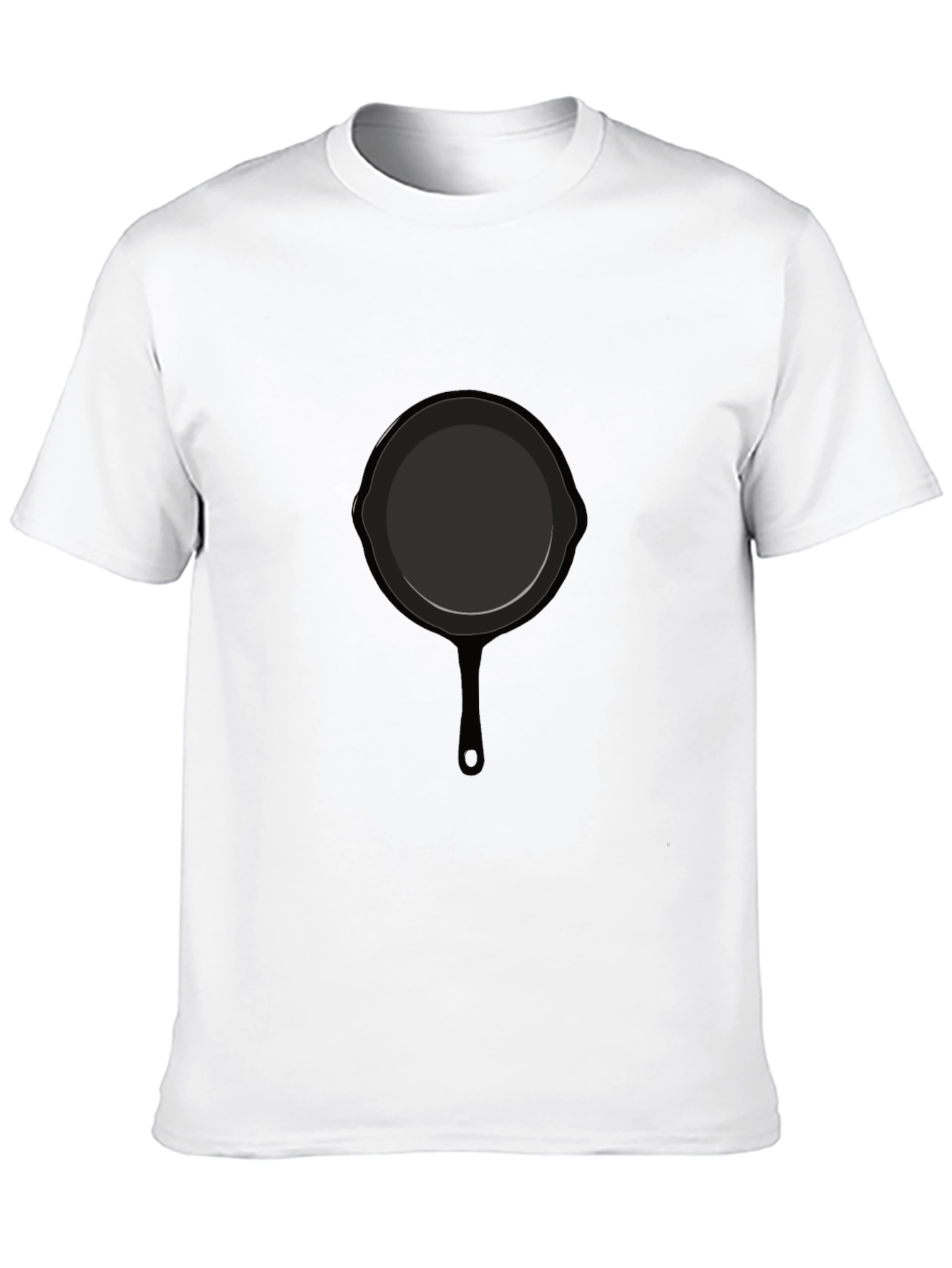 Funny Cast Iron Skillet Graphic Tee - Black
