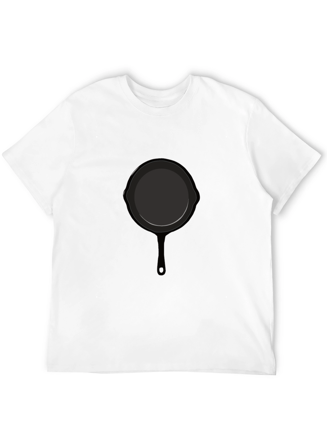 Funny Cast Iron Skillet Graphic Tee - Black
