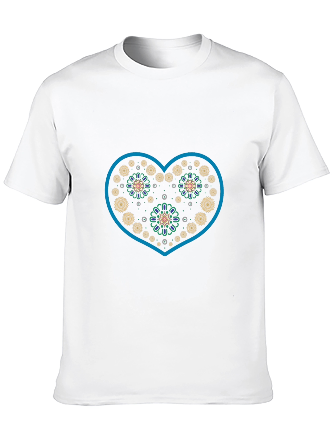 Heart Floral Graphic Black Tee