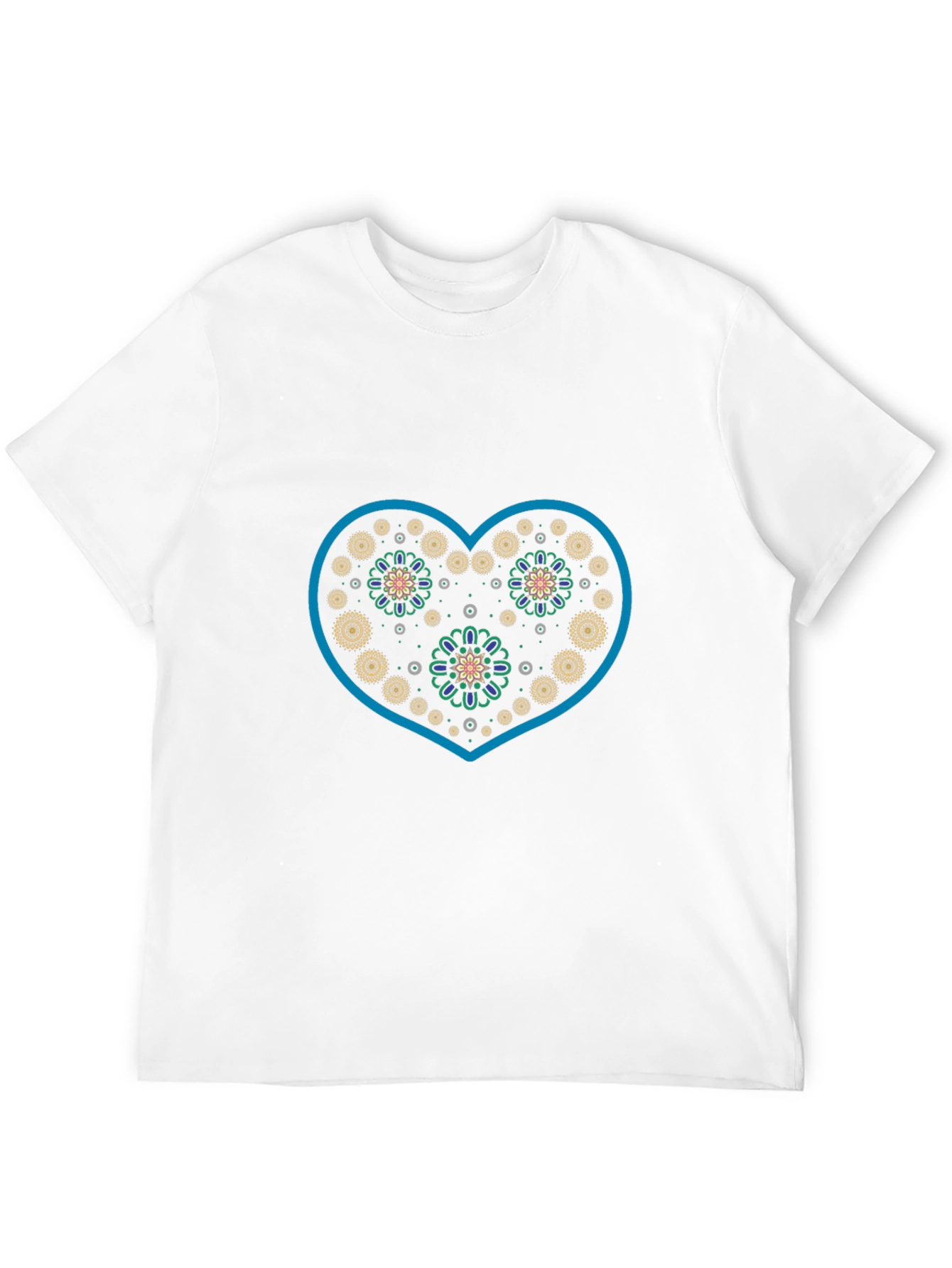 Heart Floral Graphic Black Tee