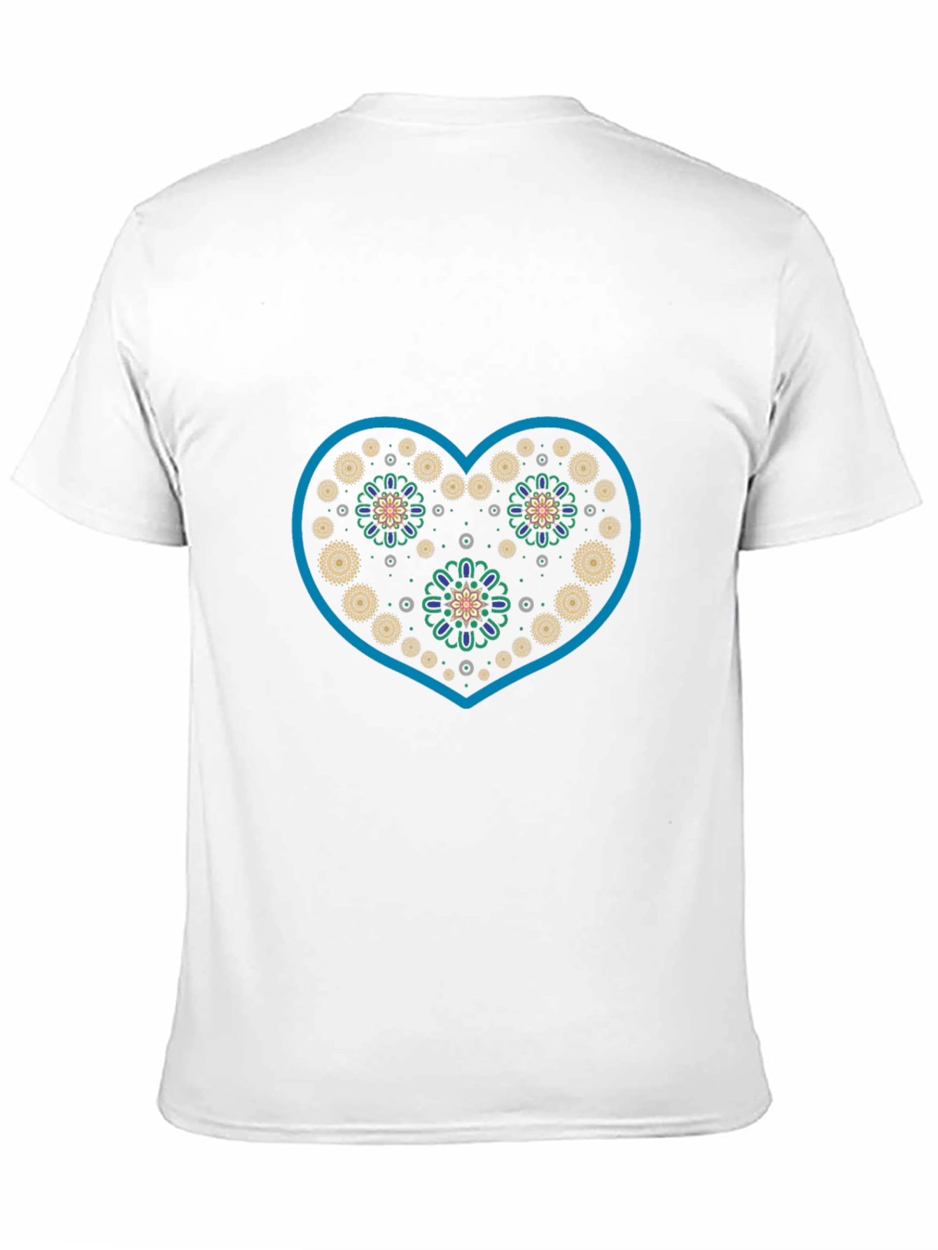 Heart Floral Graphic Black Tee