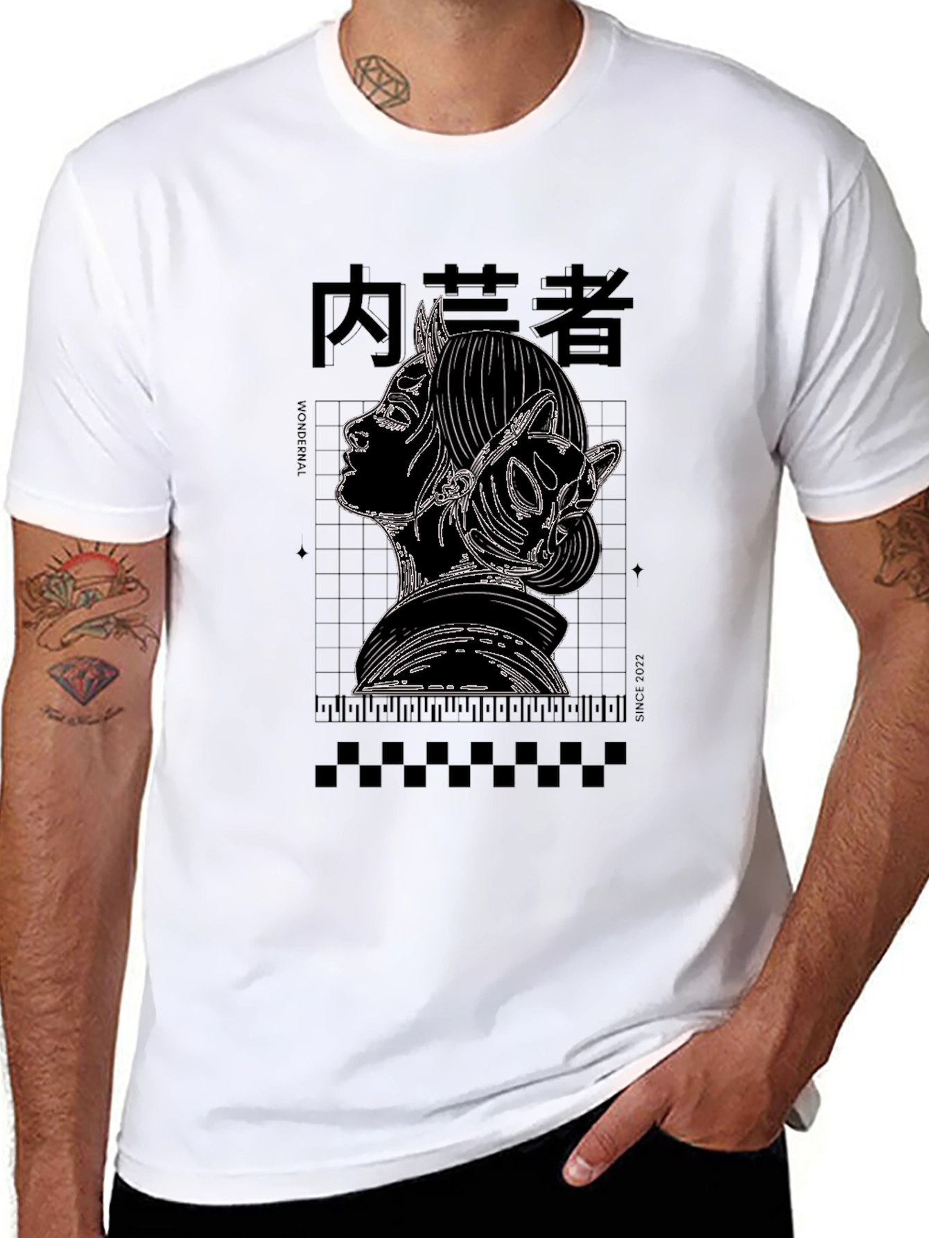 Anime Girl Graphic Print Black T-Shirt