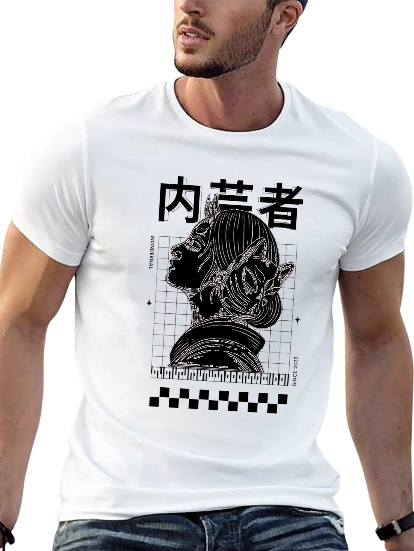 Anime Girl Graphic Print Black T-Shirt