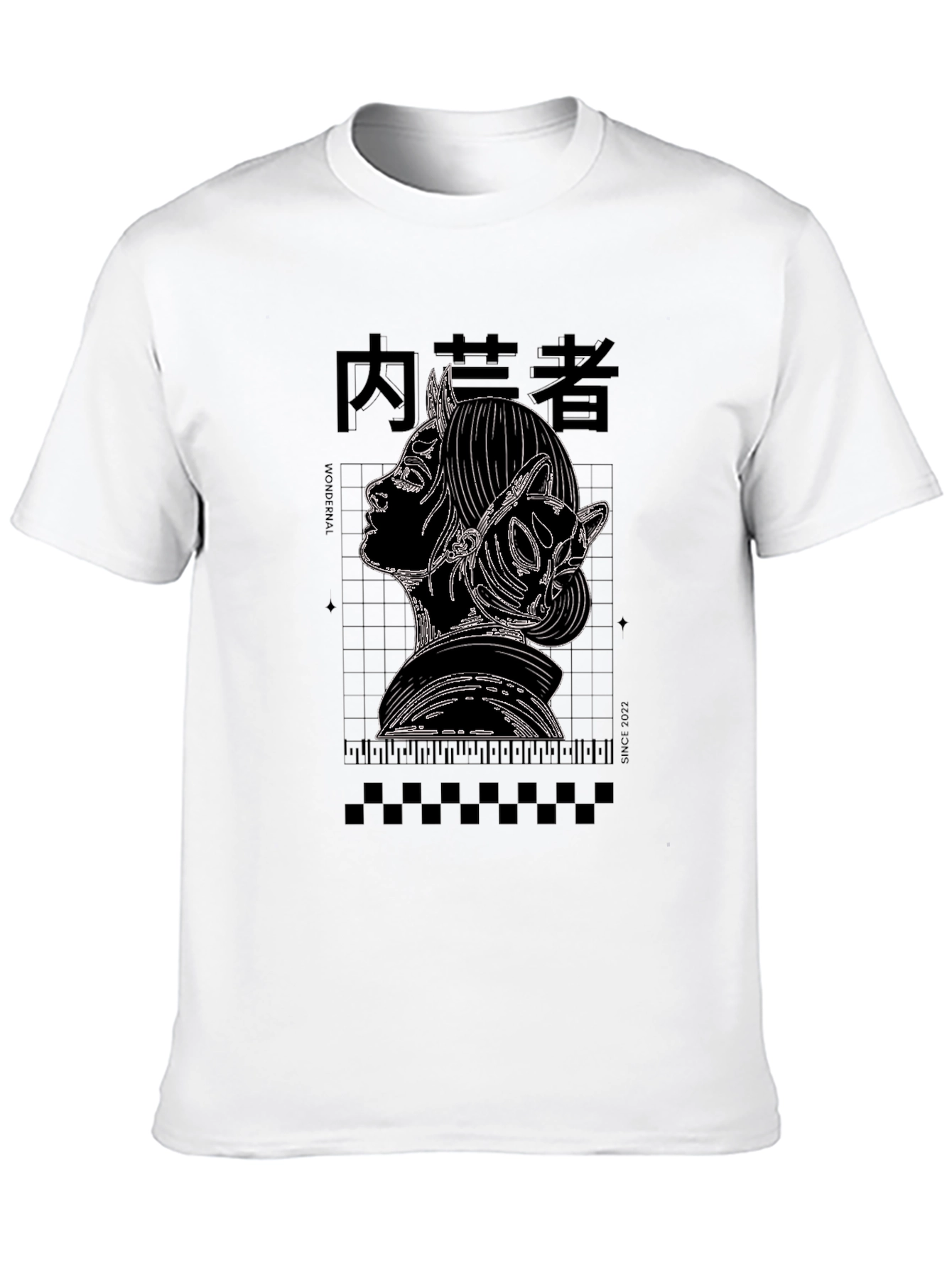 Anime Girl Graphic Print Black T-Shirt