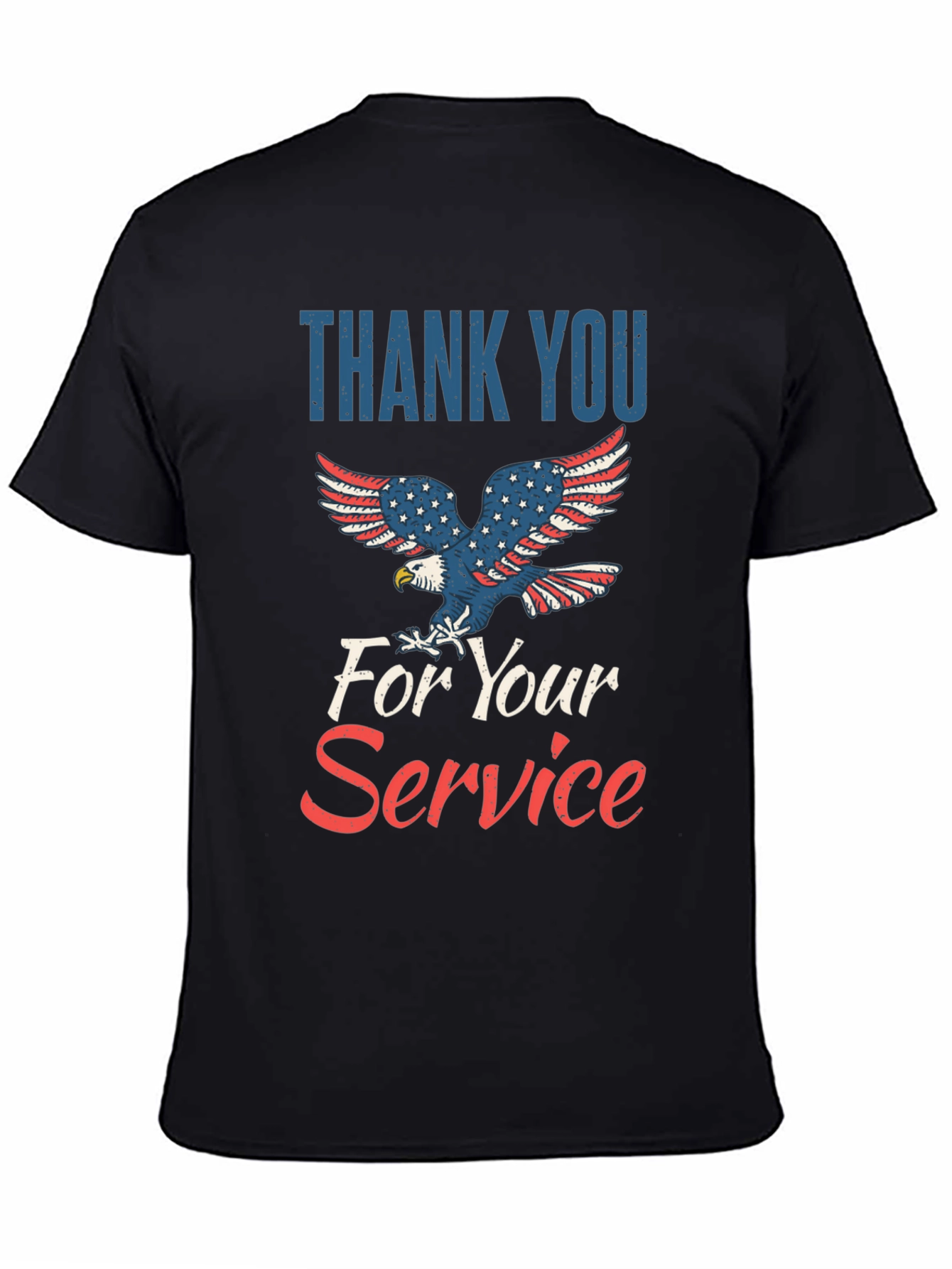 Thank You For Your Service Patriotic Graphic Tee