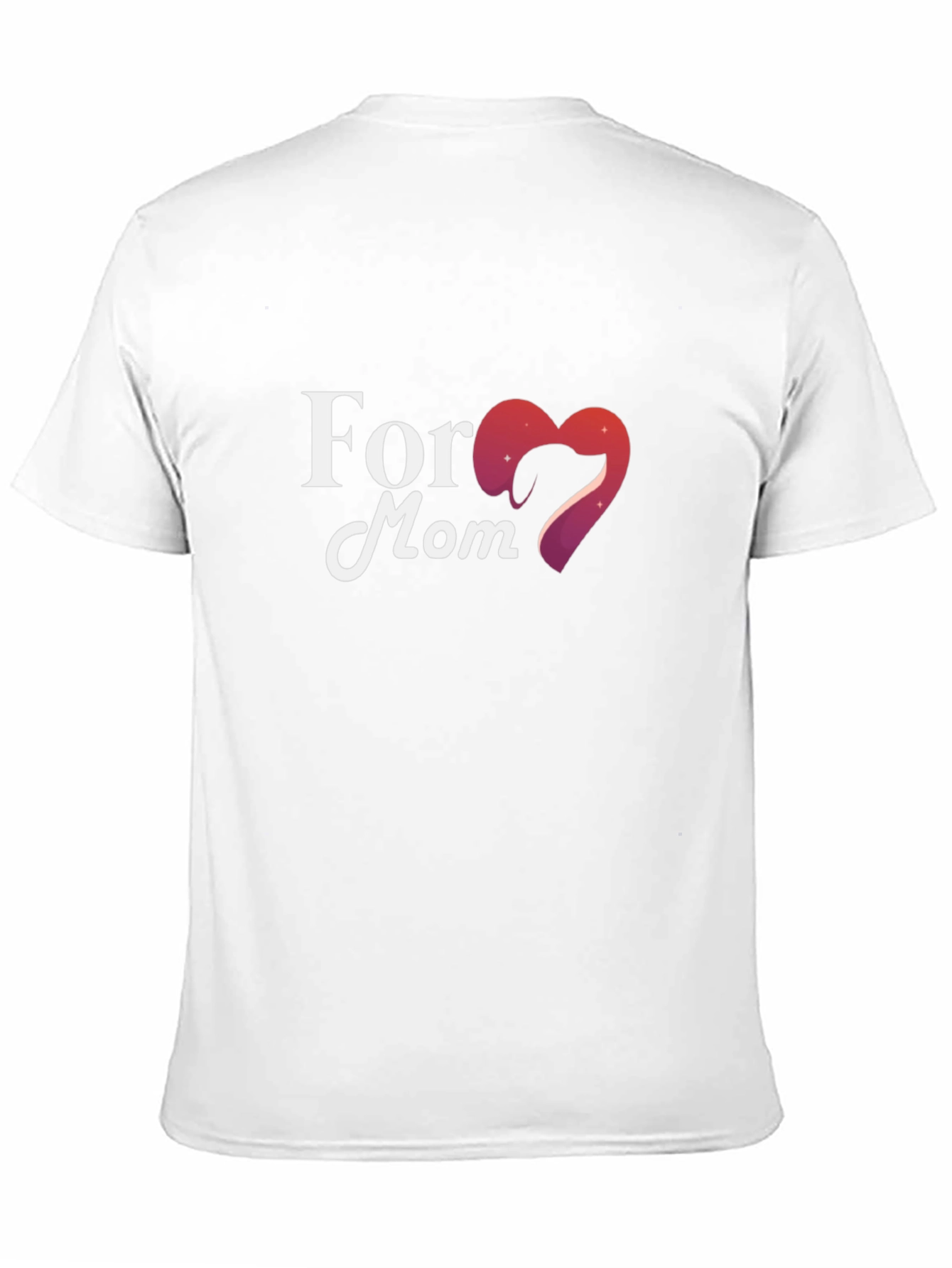 For Mom Heart Graphic Black T-Shirt