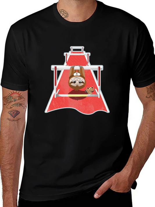 Sloth Gymnast T-Shirt - Funny Workout Tee