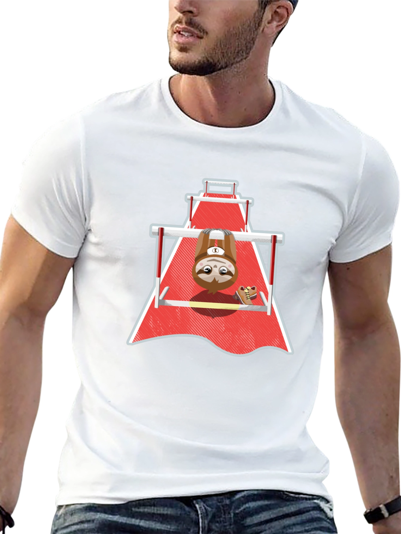 Sloth Gymnast T-Shirt - Funny Workout Tee