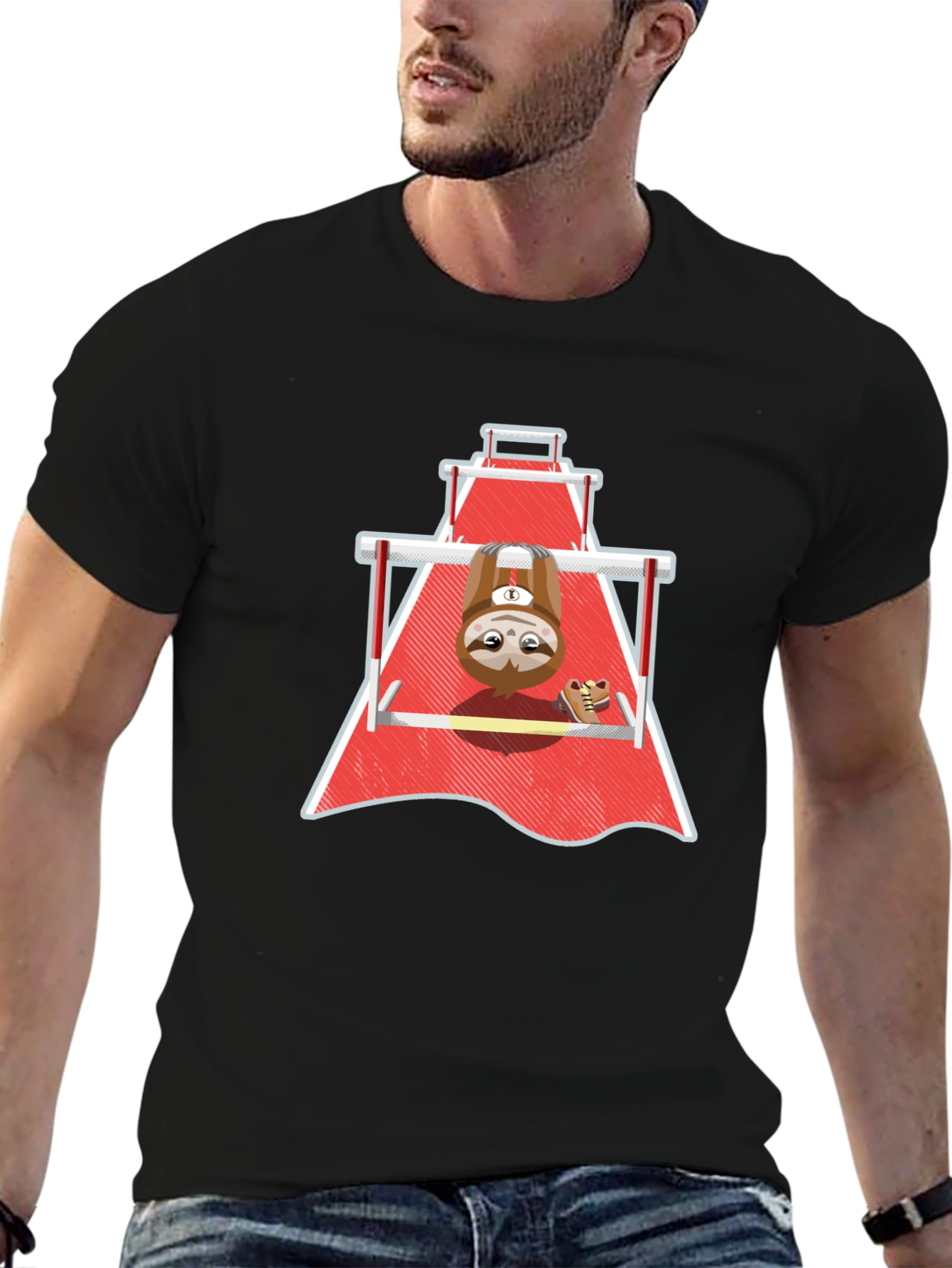 Sloth Gymnast T-Shirt - Funny Workout Tee