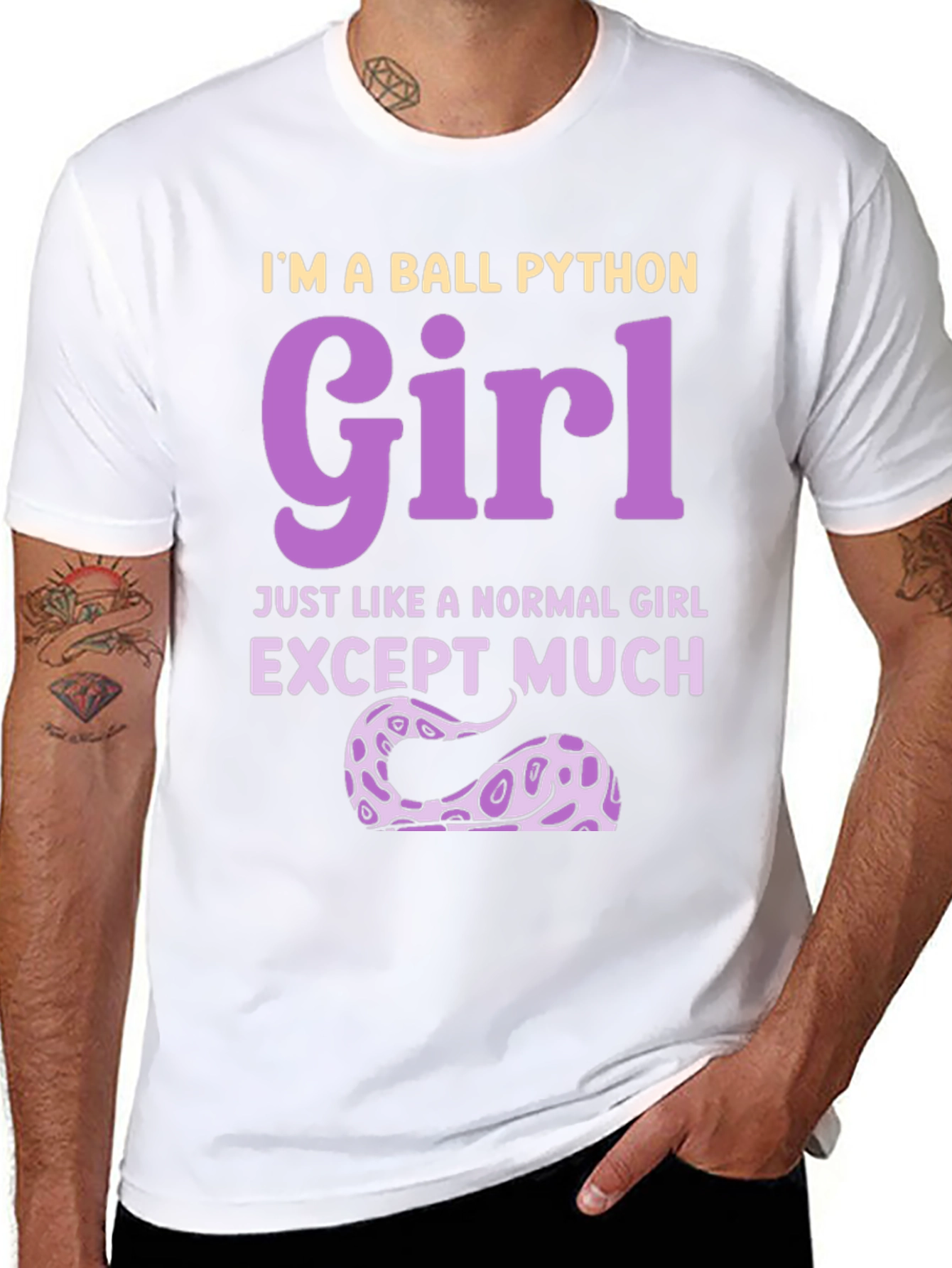 Ball Python Girl Graphic T-Shirt