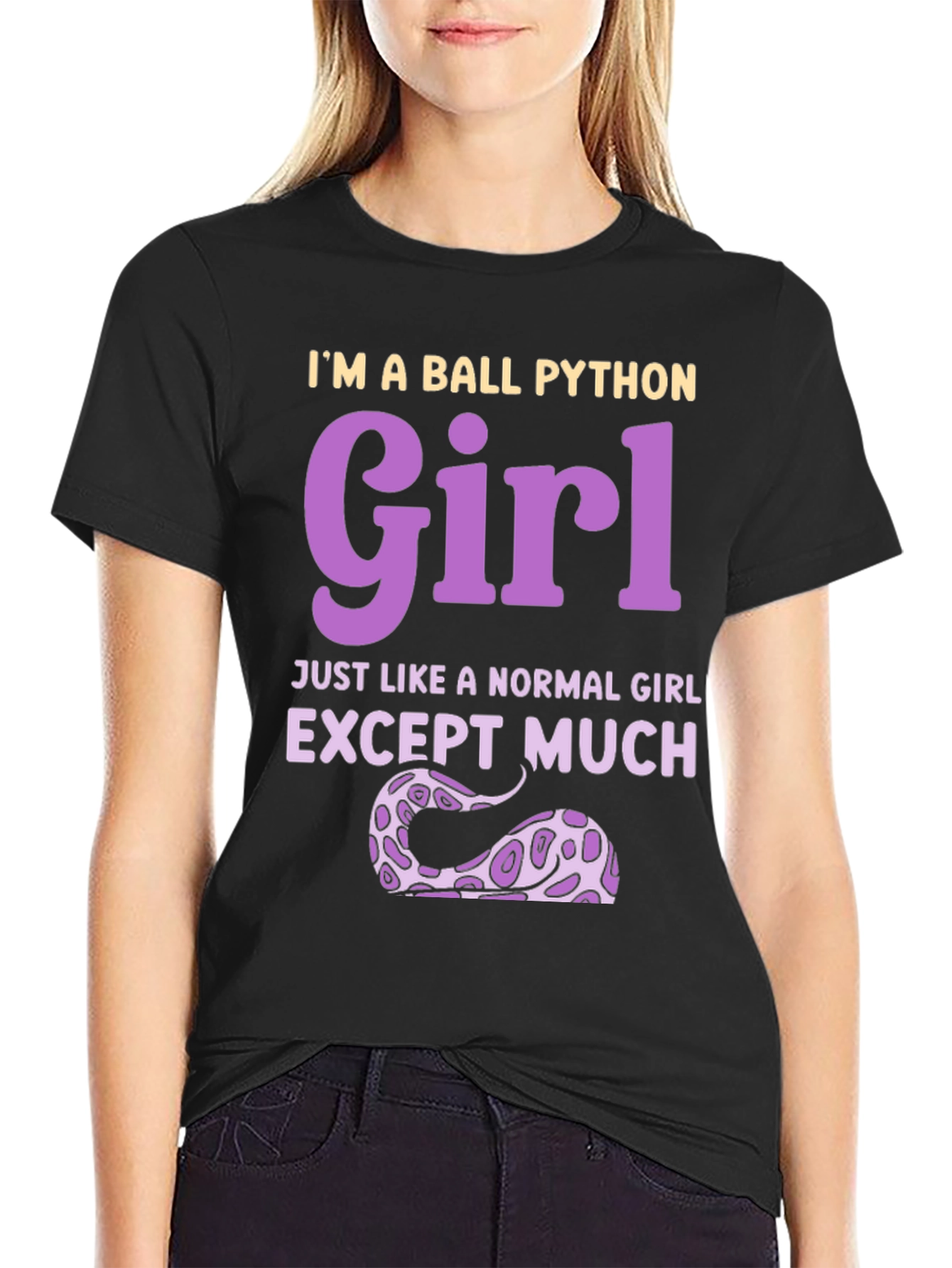 Ball Python Girl Graphic T-Shirt