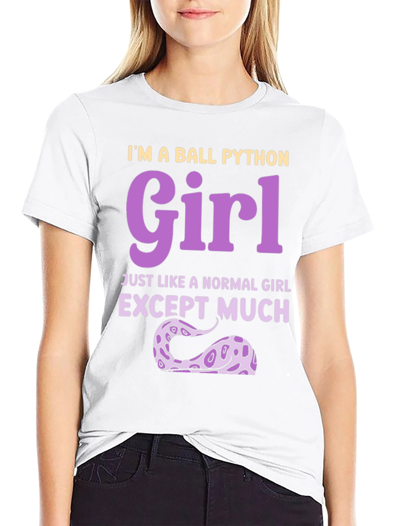 Ball Python Girl Graphic T-Shirt