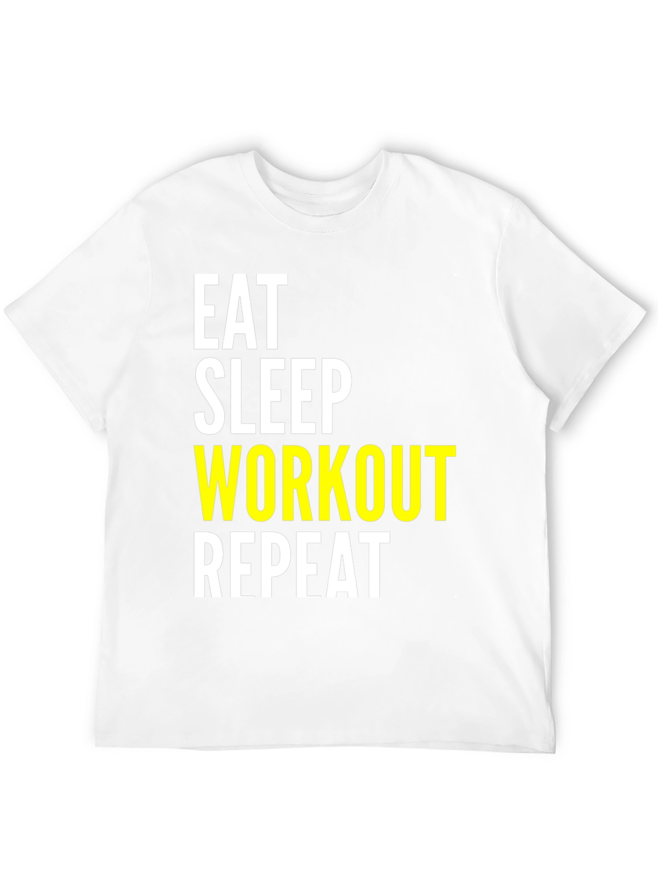 Eat Sleep Workout Repeat Black T-Shirt