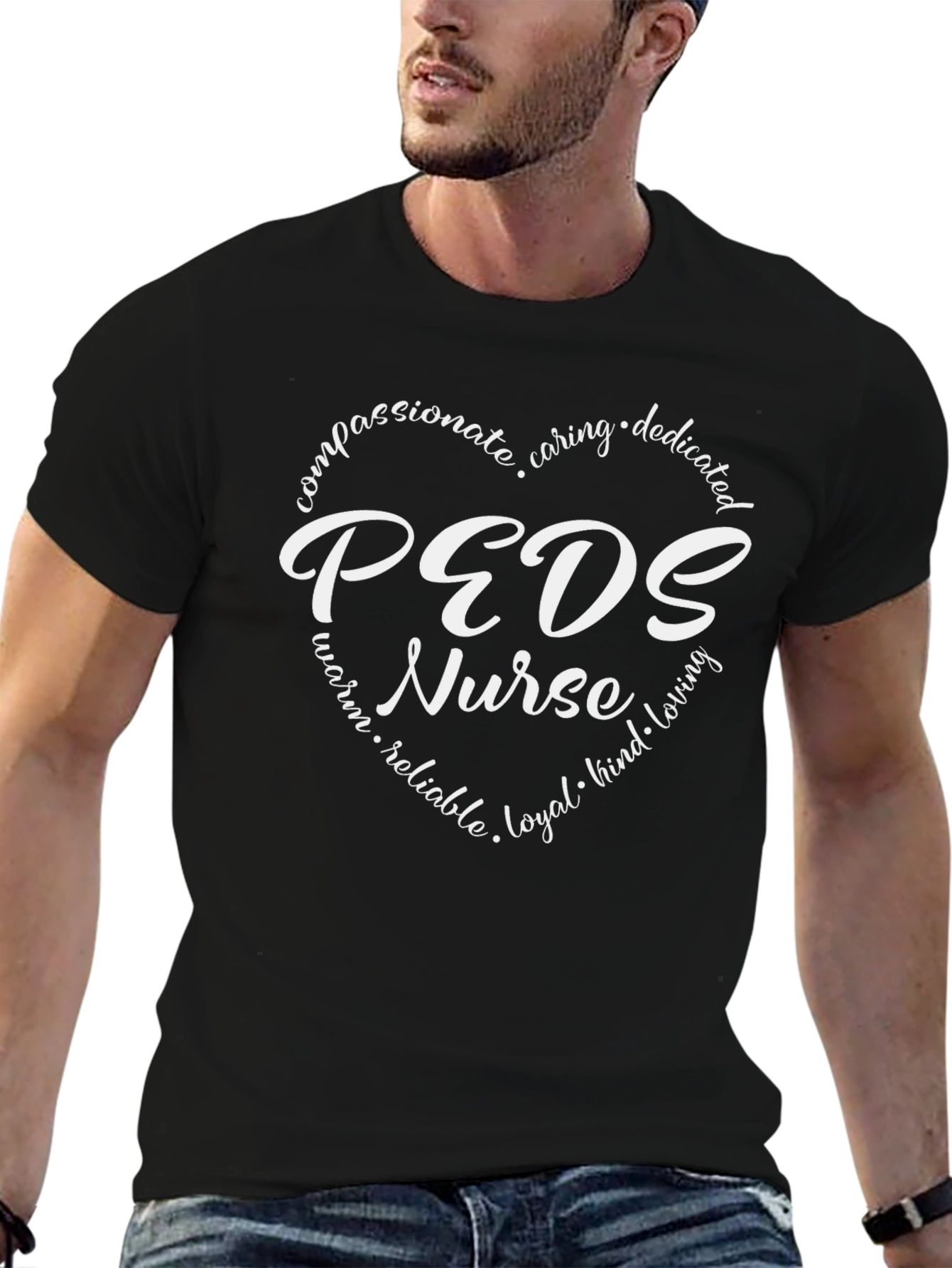 PEDS Nurse Heart Graphic Tee