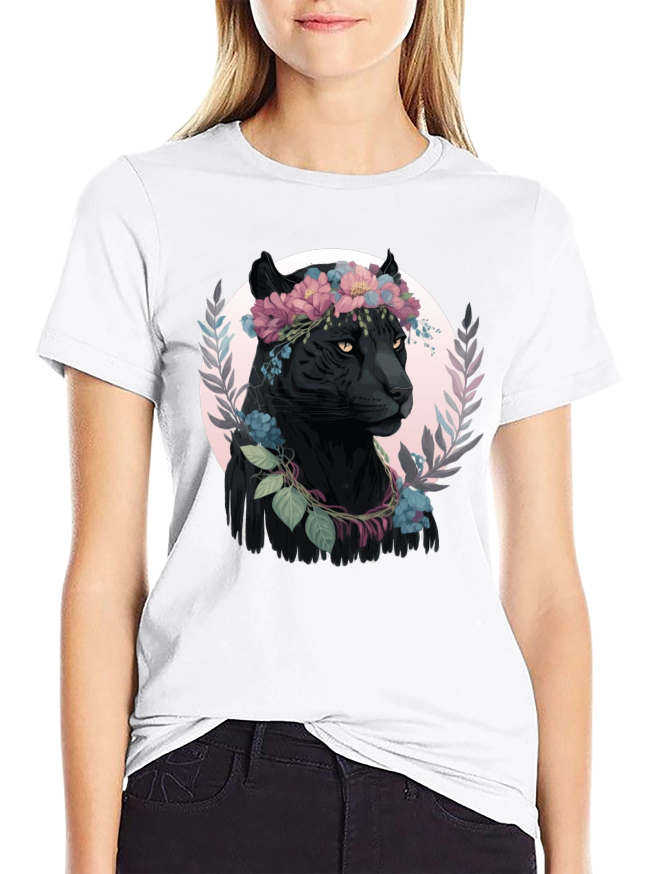 Floral Panther Graphic Tee