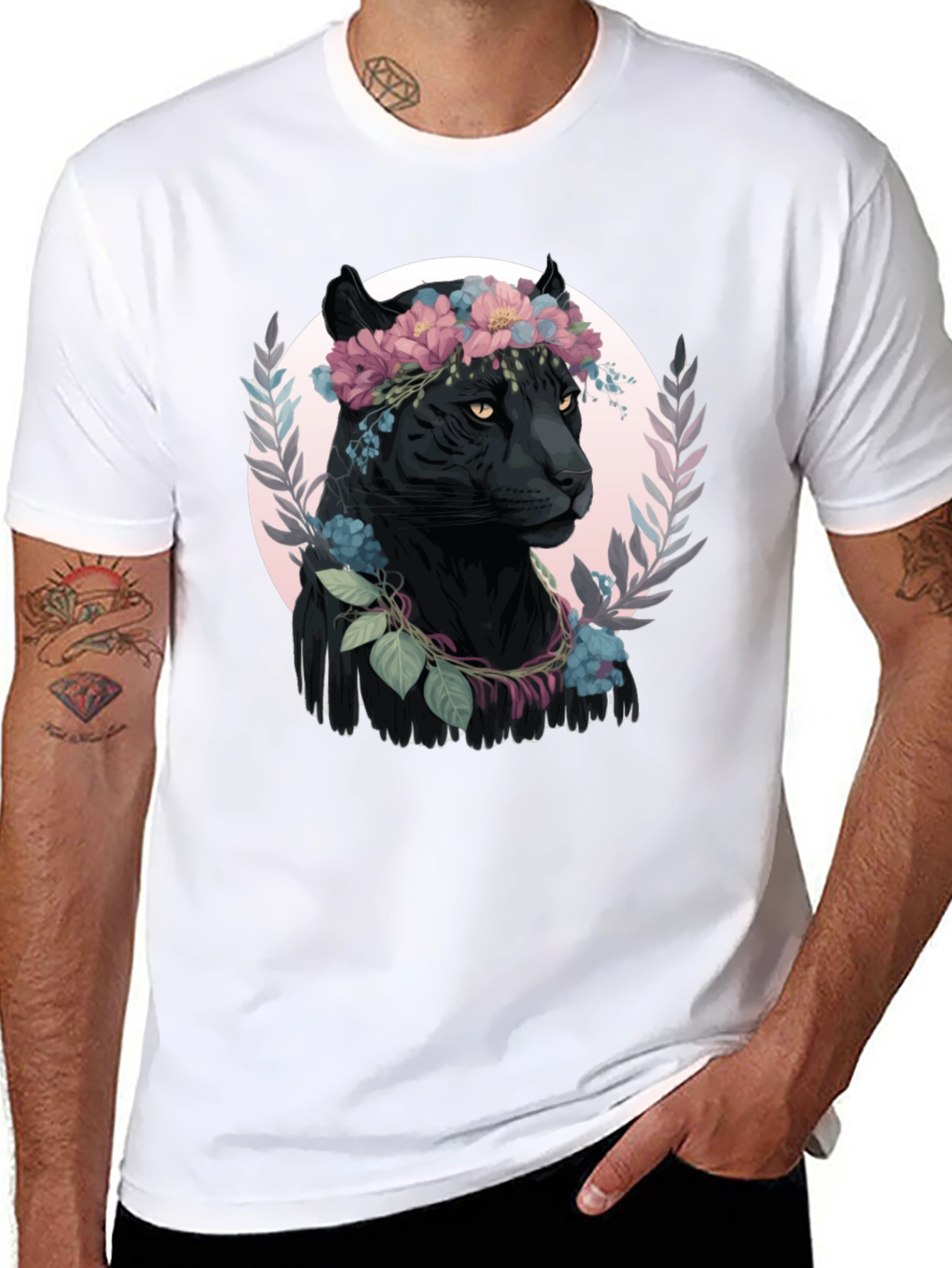 Floral Panther Graphic Tee