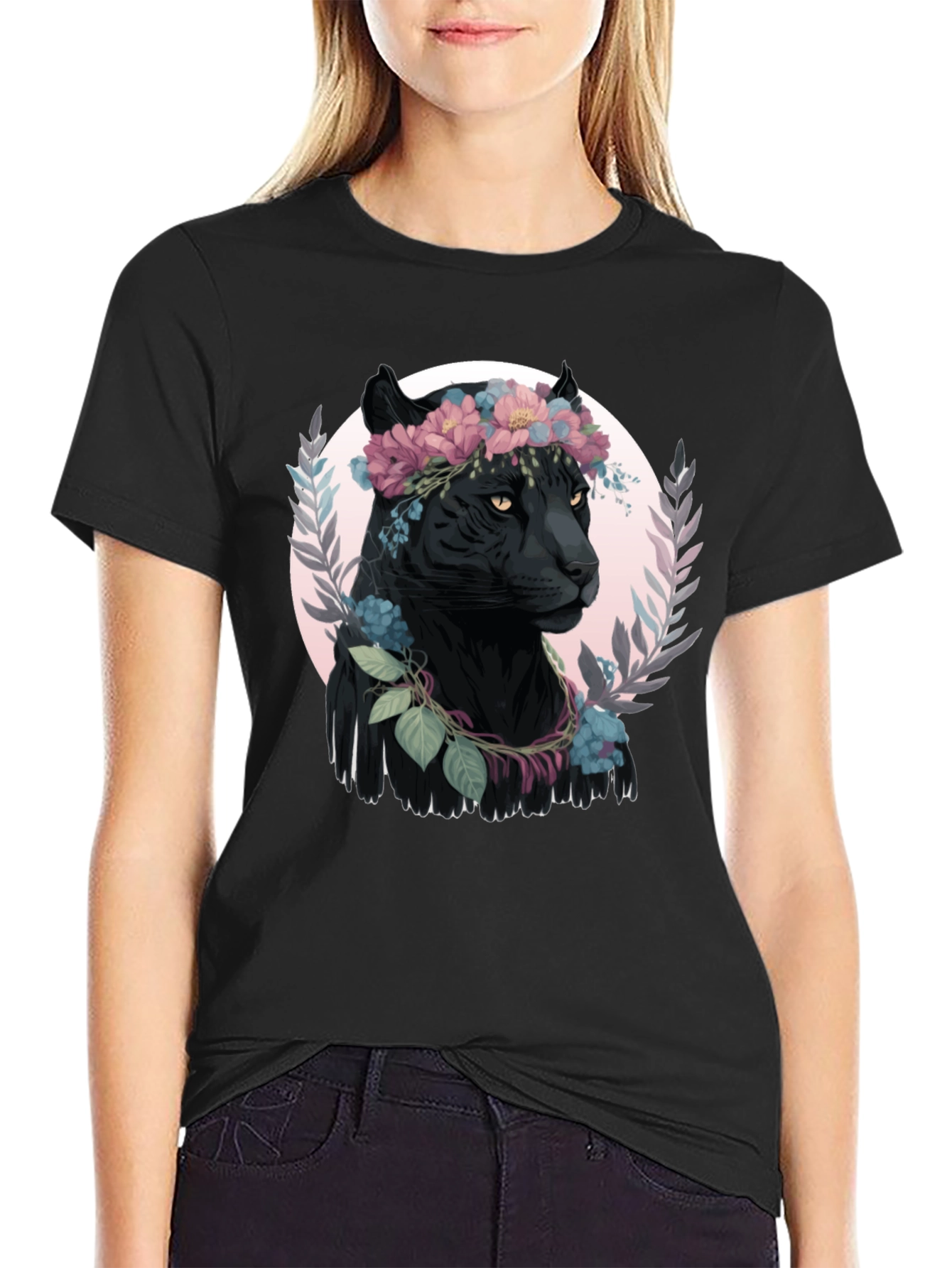 Floral Panther Graphic Tee