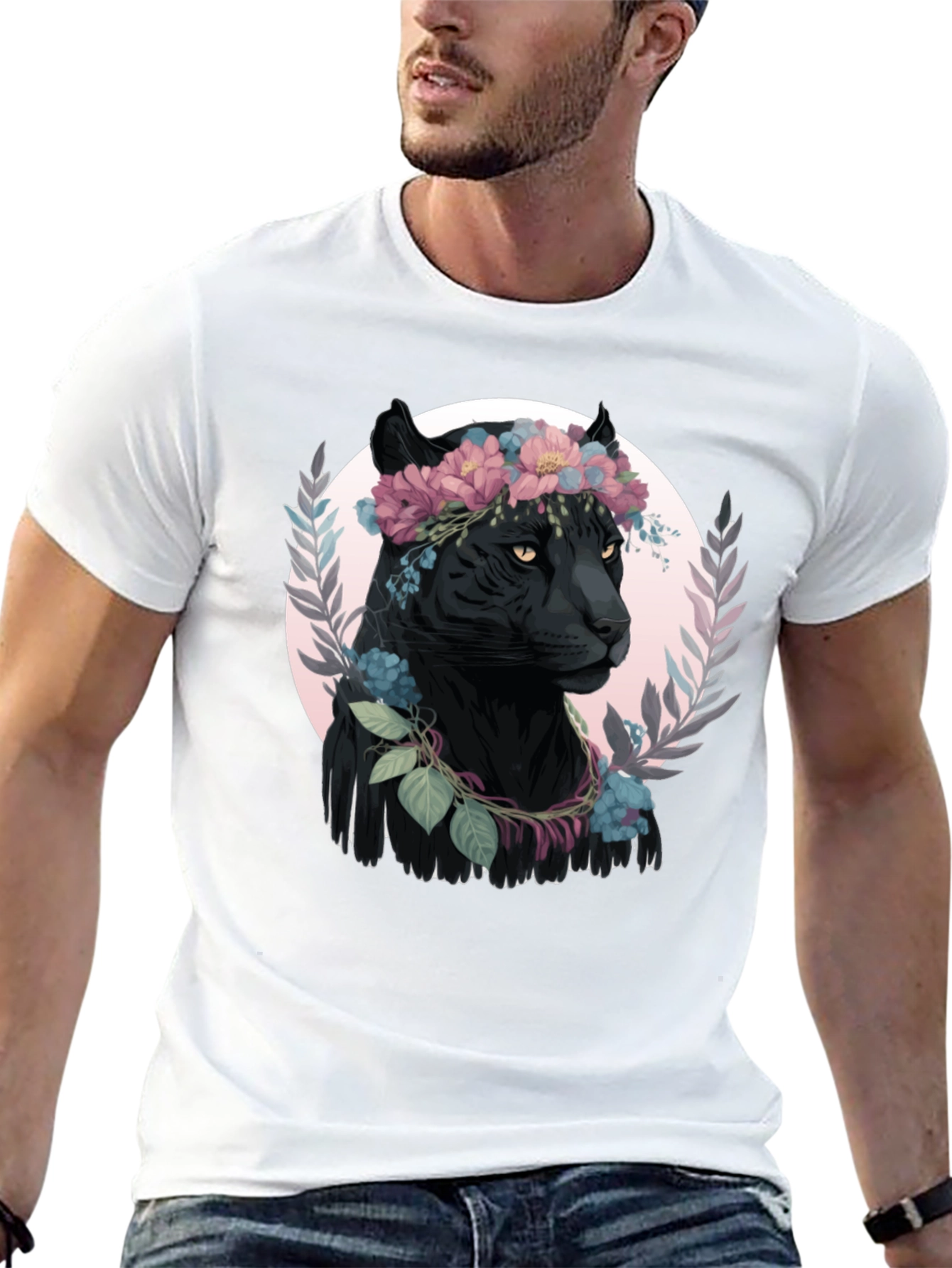 Floral Panther Graphic Tee
