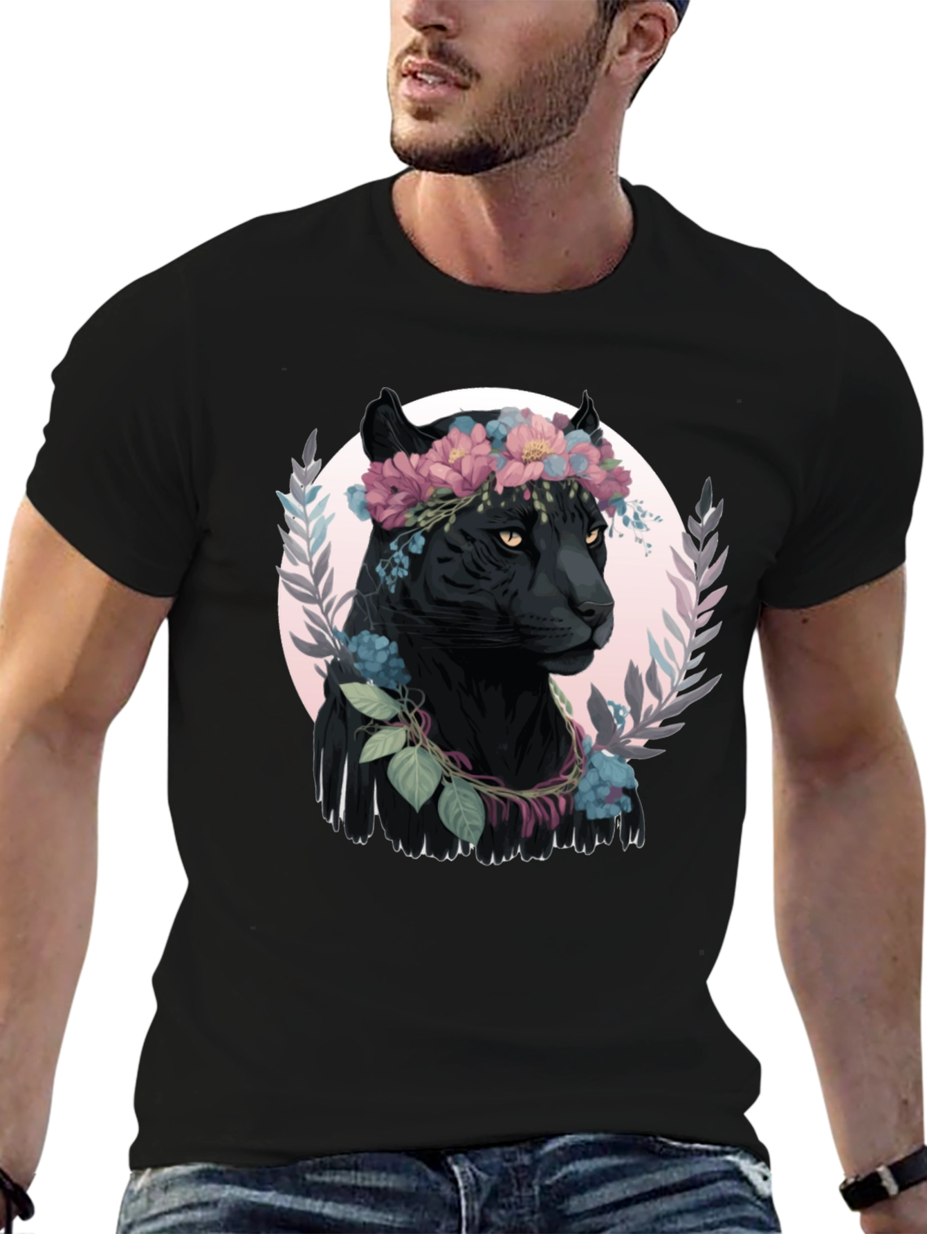 Floral Panther Graphic Tee