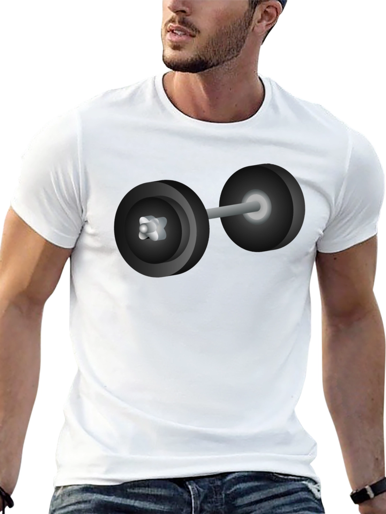 Fitness Graphic Tee - Weightlifting Design