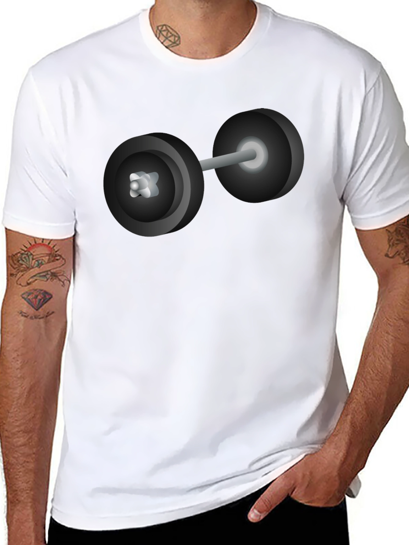 Fitness Graphic Tee - Weightlifting Design