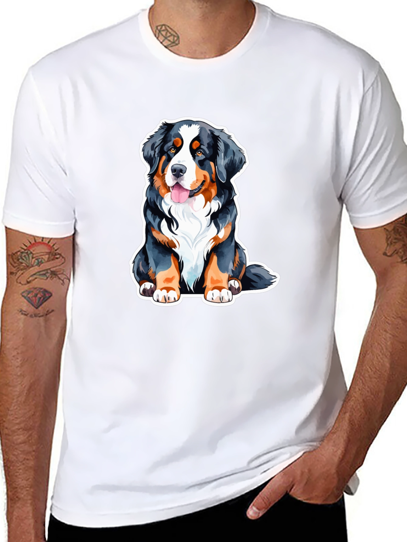 Bernese Mountain Dog T-Shirt - Cute Dog Graphic Tee
