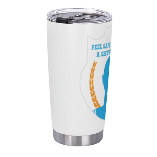 Insulated Stainless Steel Coffee Cup - Leak-Proof Graphic Travel Tumbler