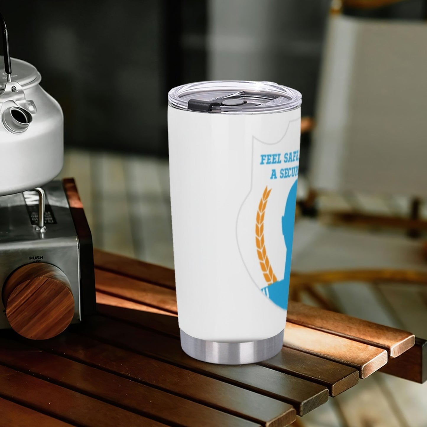 Insulated Stainless Steel Coffee Cup - Leak-Proof Graphic Travel Tumbler