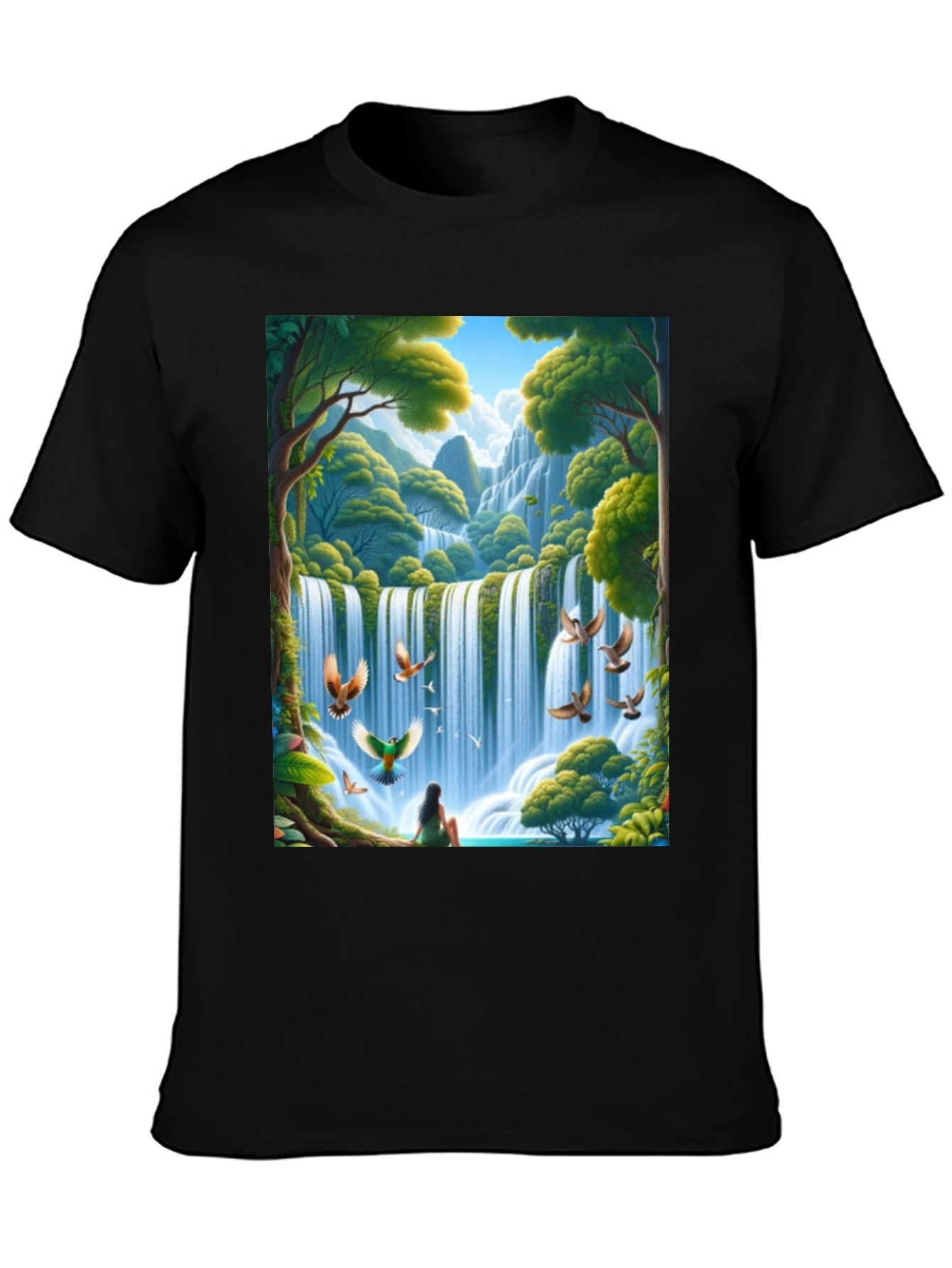 Waterfall Nature Graphic Tee