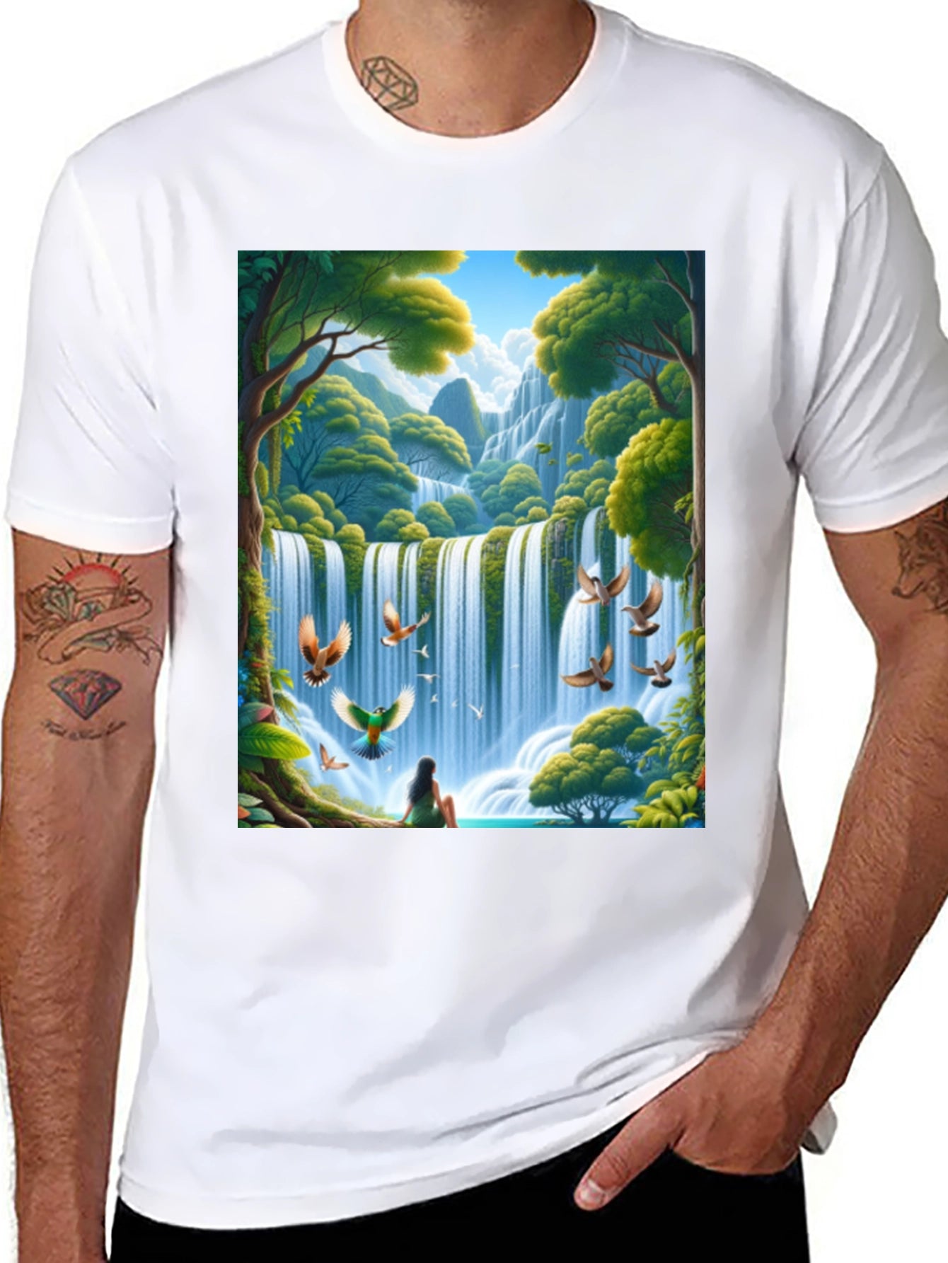 Waterfall Nature Graphic Tee