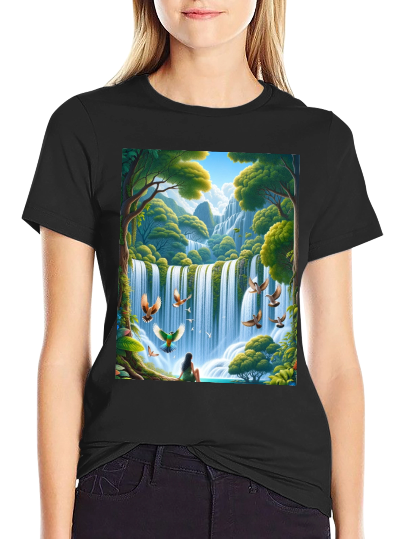Waterfall Nature Graphic Tee