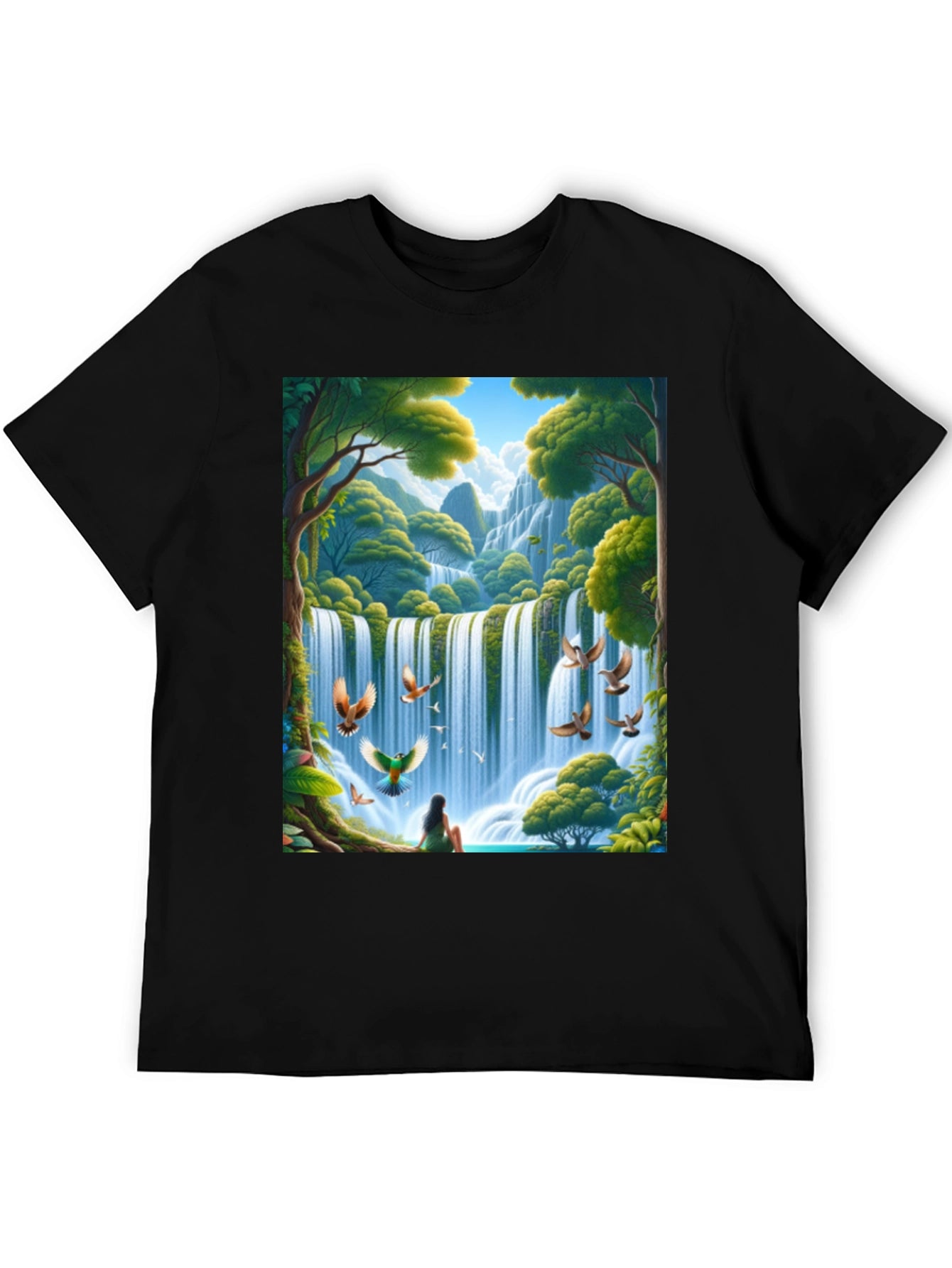 Waterfall Nature Graphic Tee
