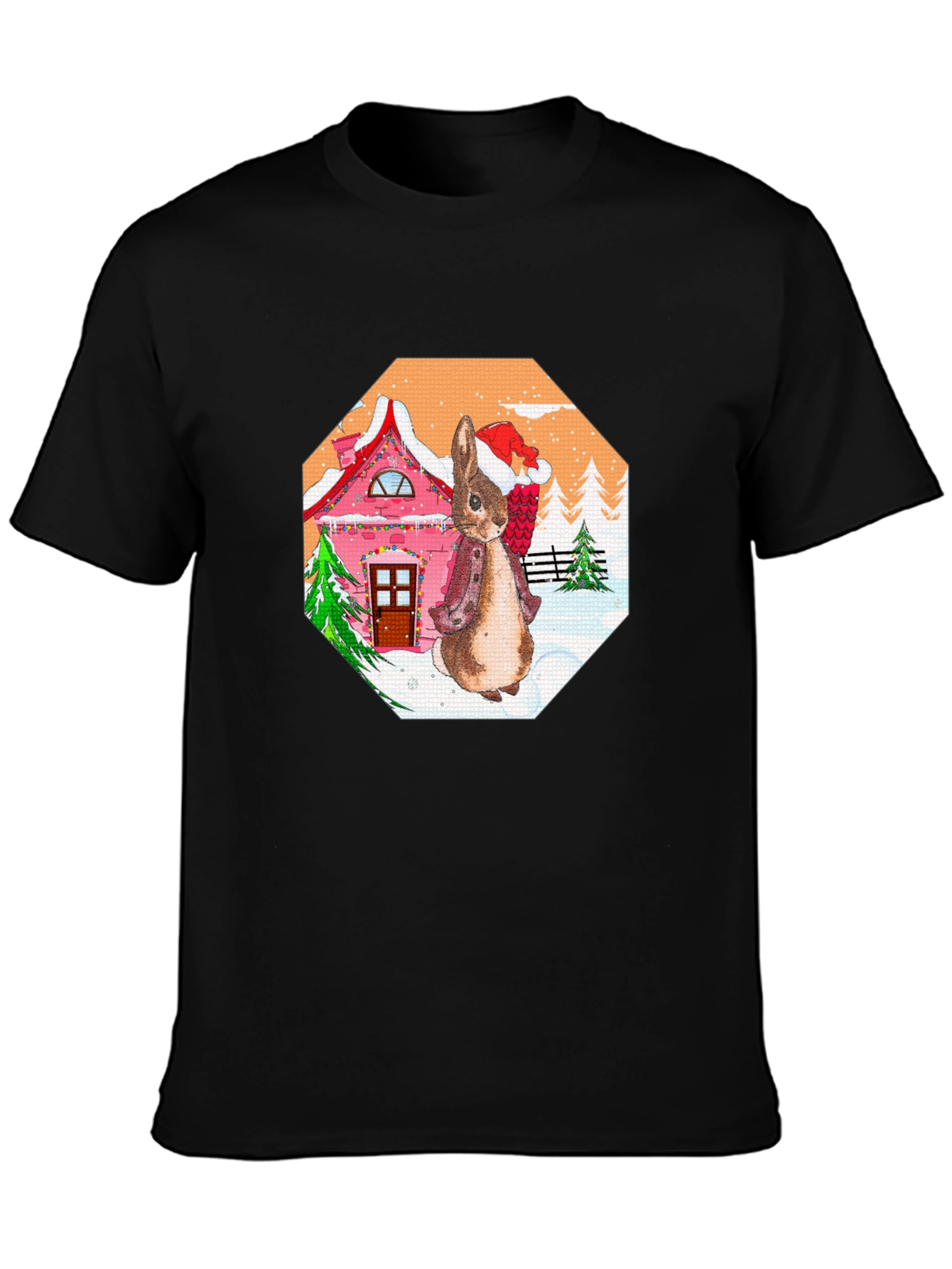 Festive Rabbit Christmas T-Shirt