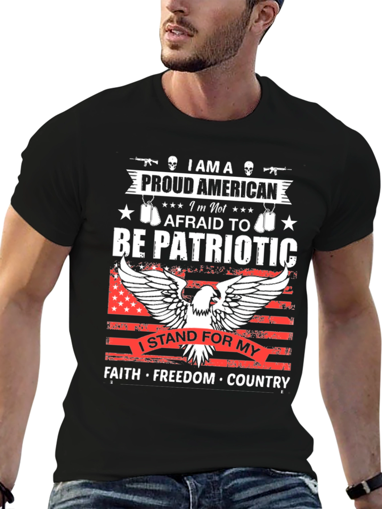 Patriotic American Graphic T-Shirt