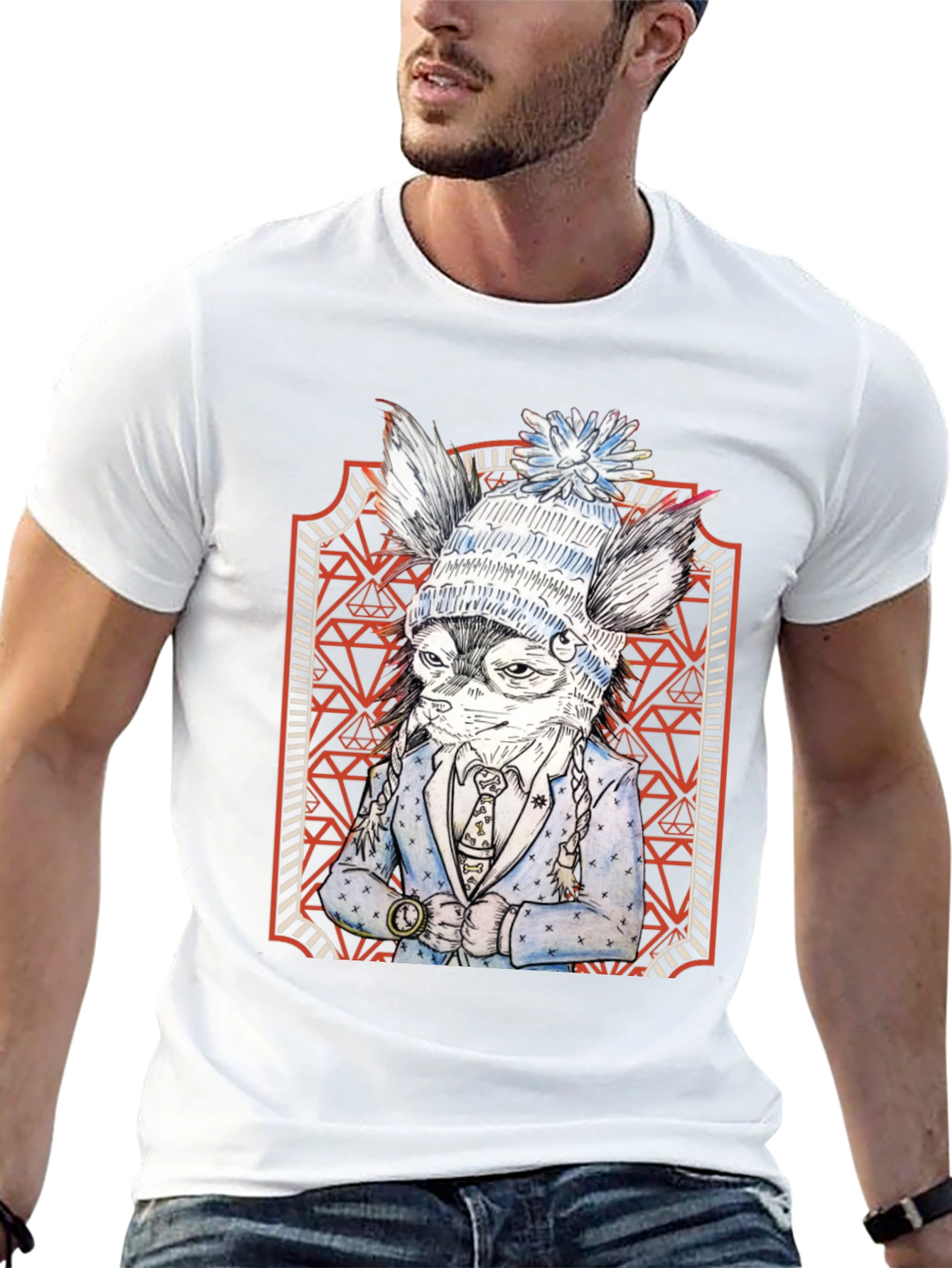 Stylish Animal Print Graphic Tee