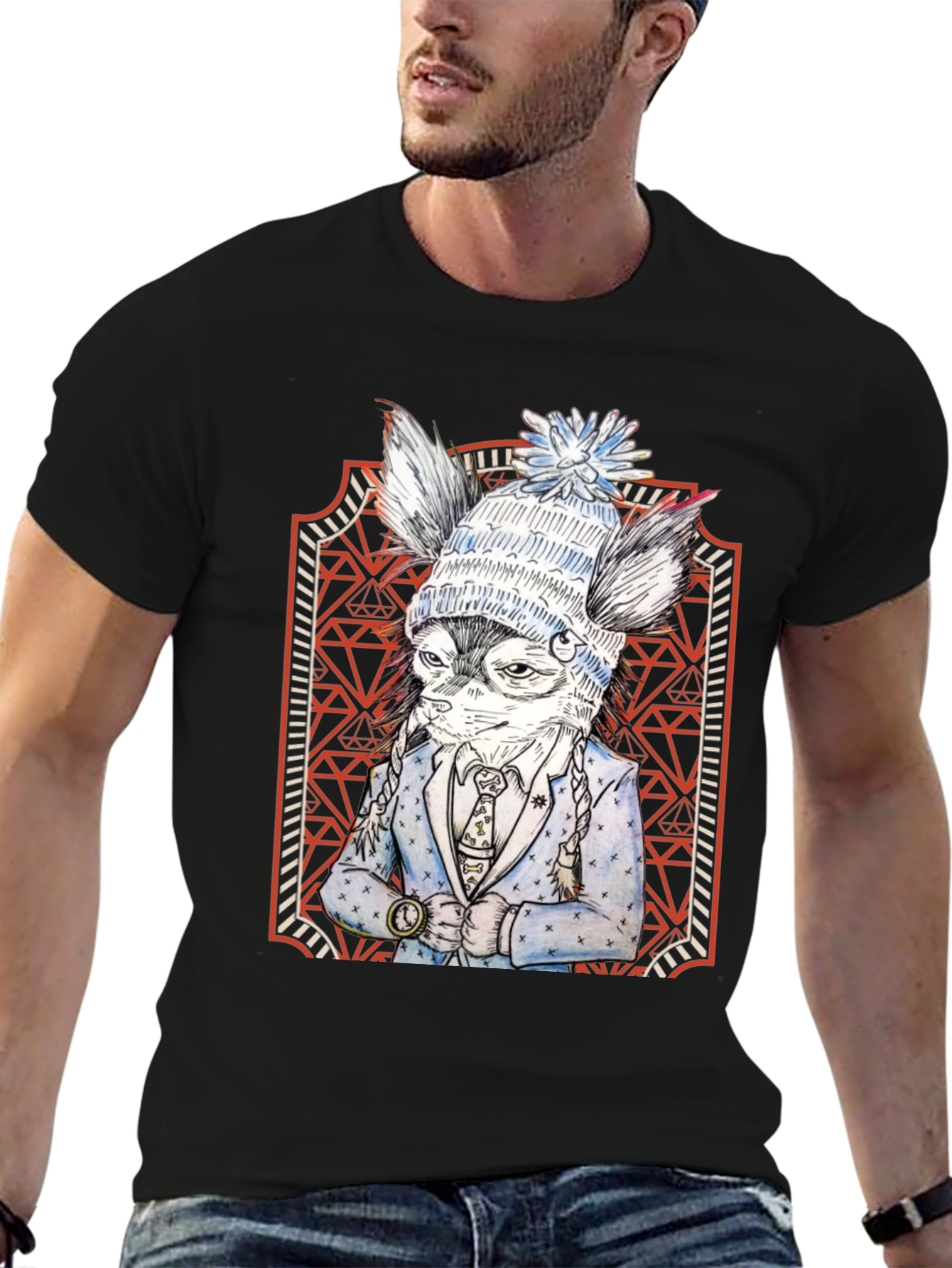 Stylish Animal Print Graphic Tee