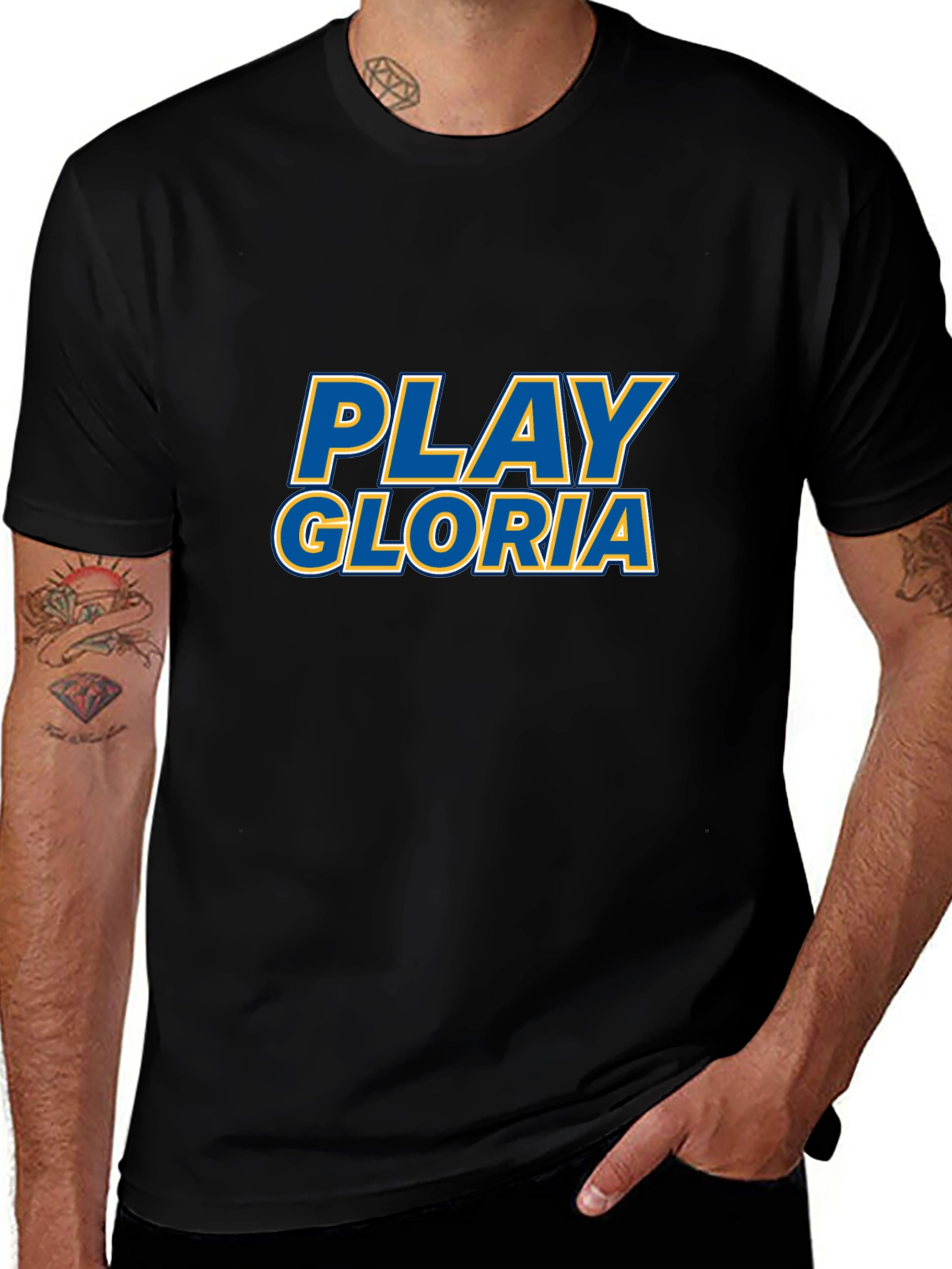 Play Gloria Graphic Tee - Black Cotton T-Shirt