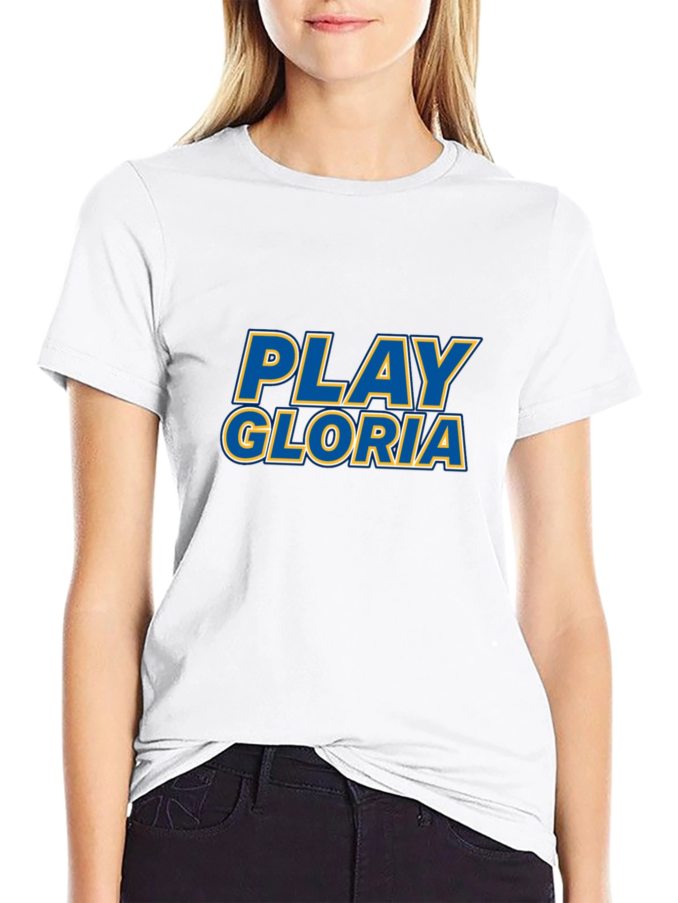 Play Gloria Graphic Tee - Black Cotton T-Shirt