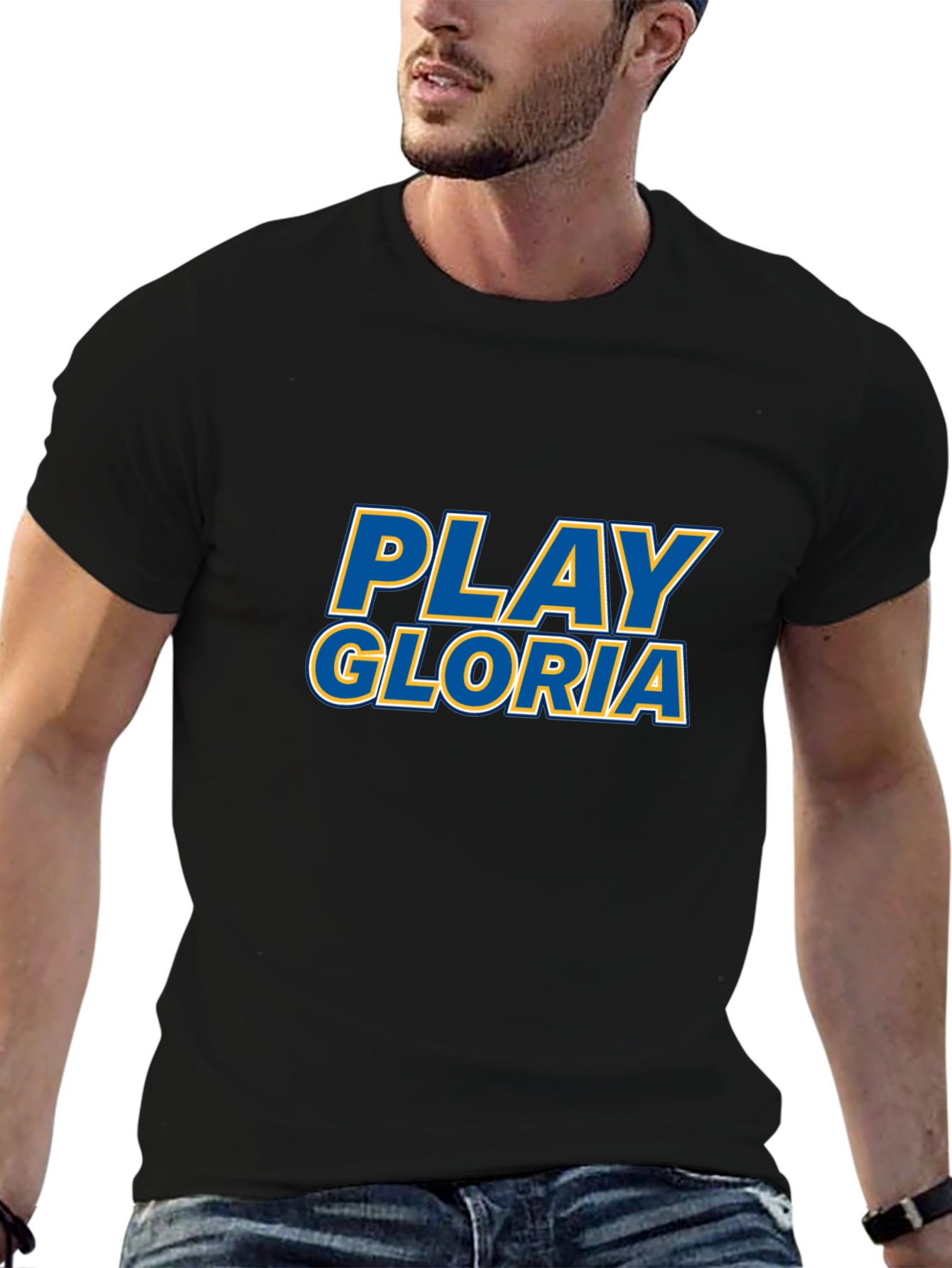 Play Gloria Graphic Tee - Black Cotton T-Shirt