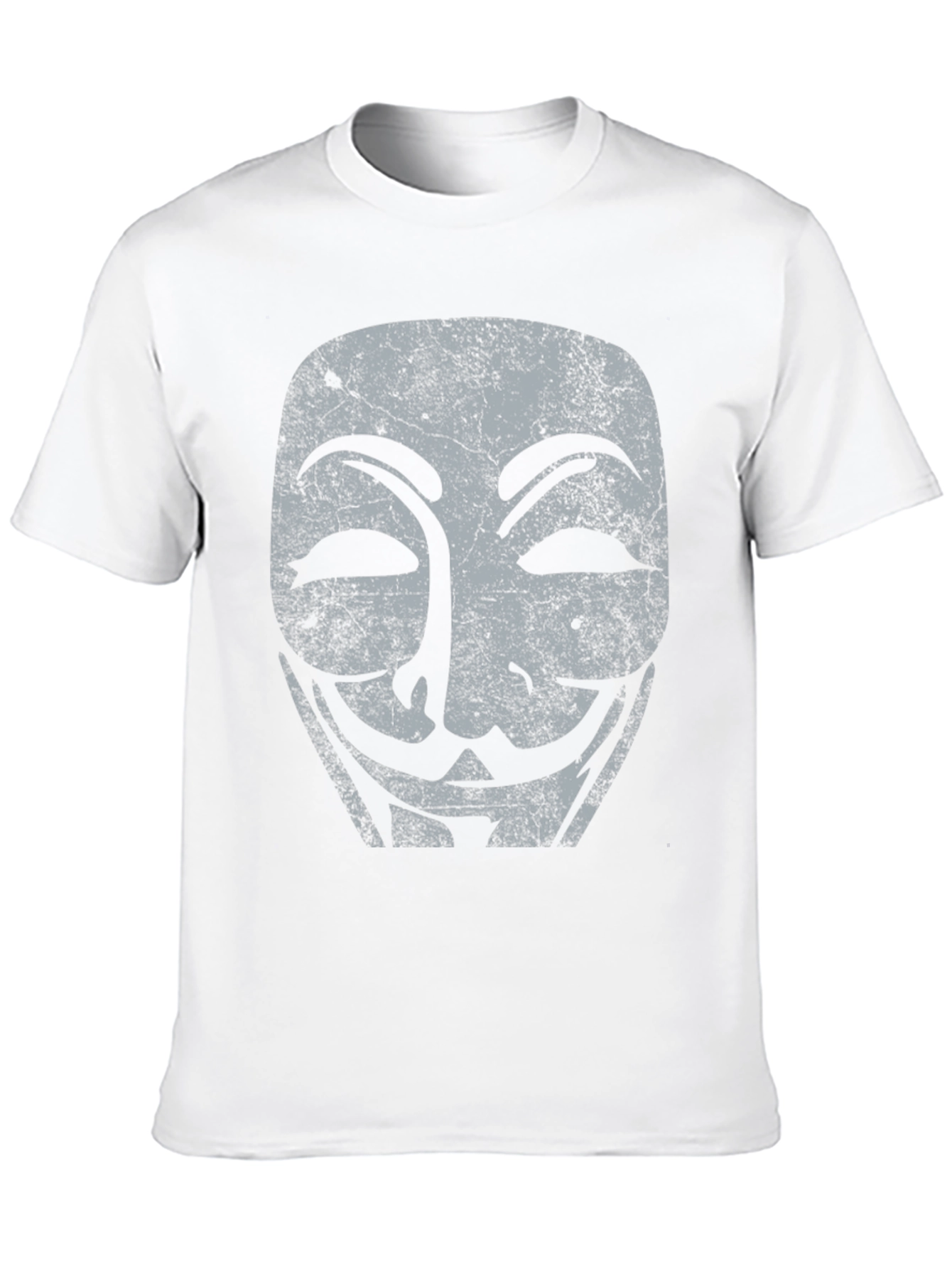 Anonymous Mask Graphic Tee - Black Cotton T-Shirt
