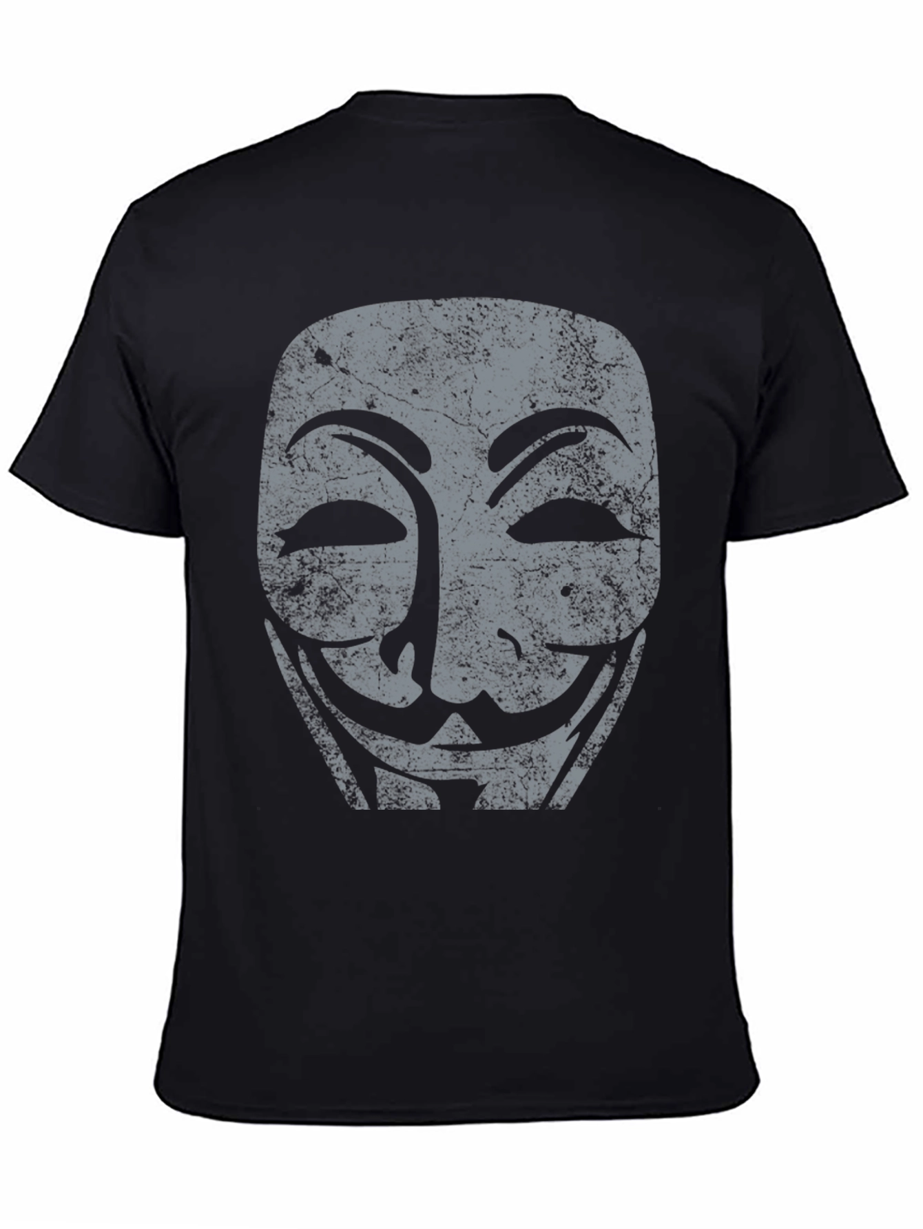 Anonymous Mask Graphic Tee - Black Cotton T-Shirt