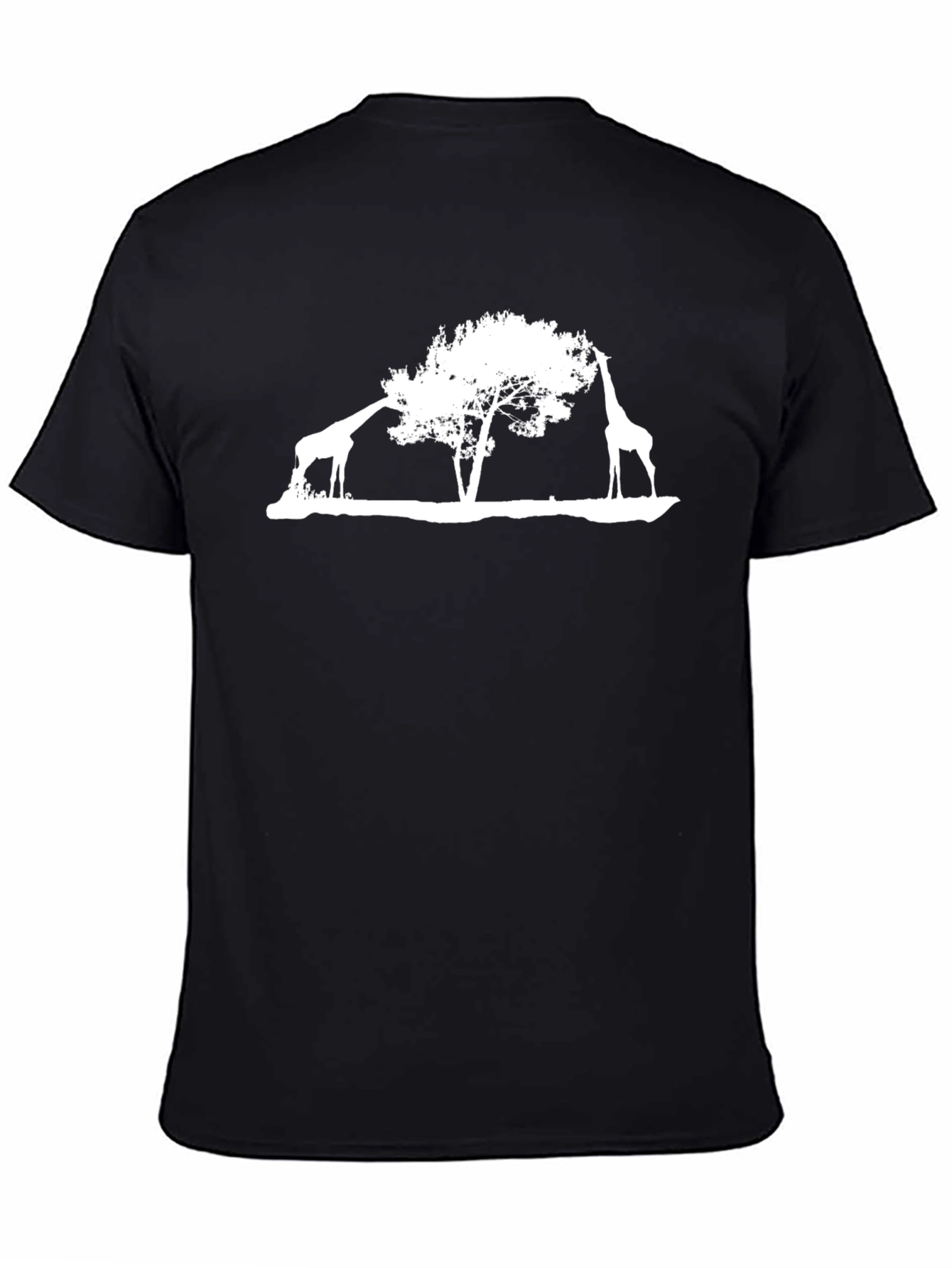 Giraffe Tree Graphic Tee - Black