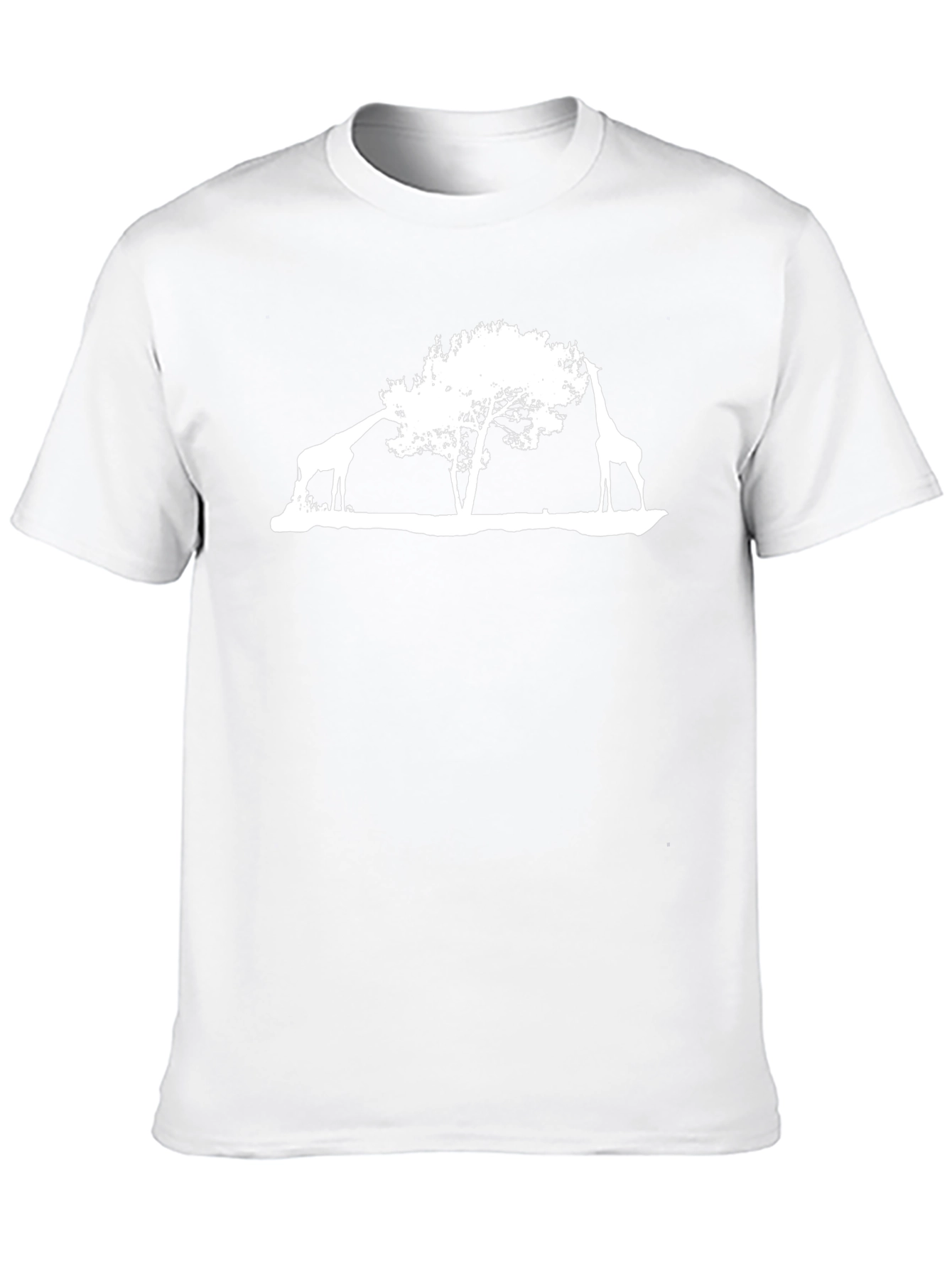 Giraffe Tree Graphic Tee - Black