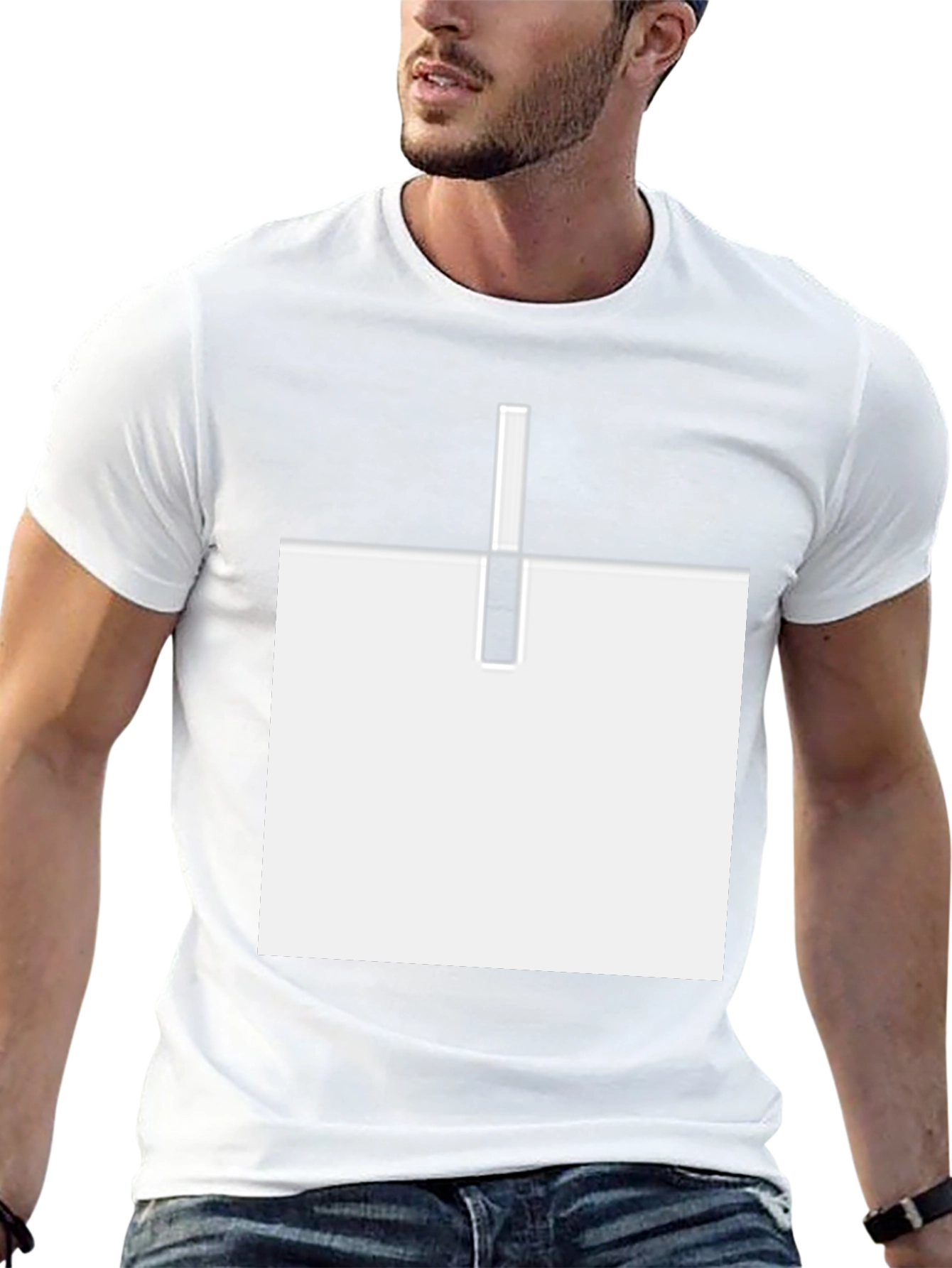 Abstract Square Graphic T-Shirt