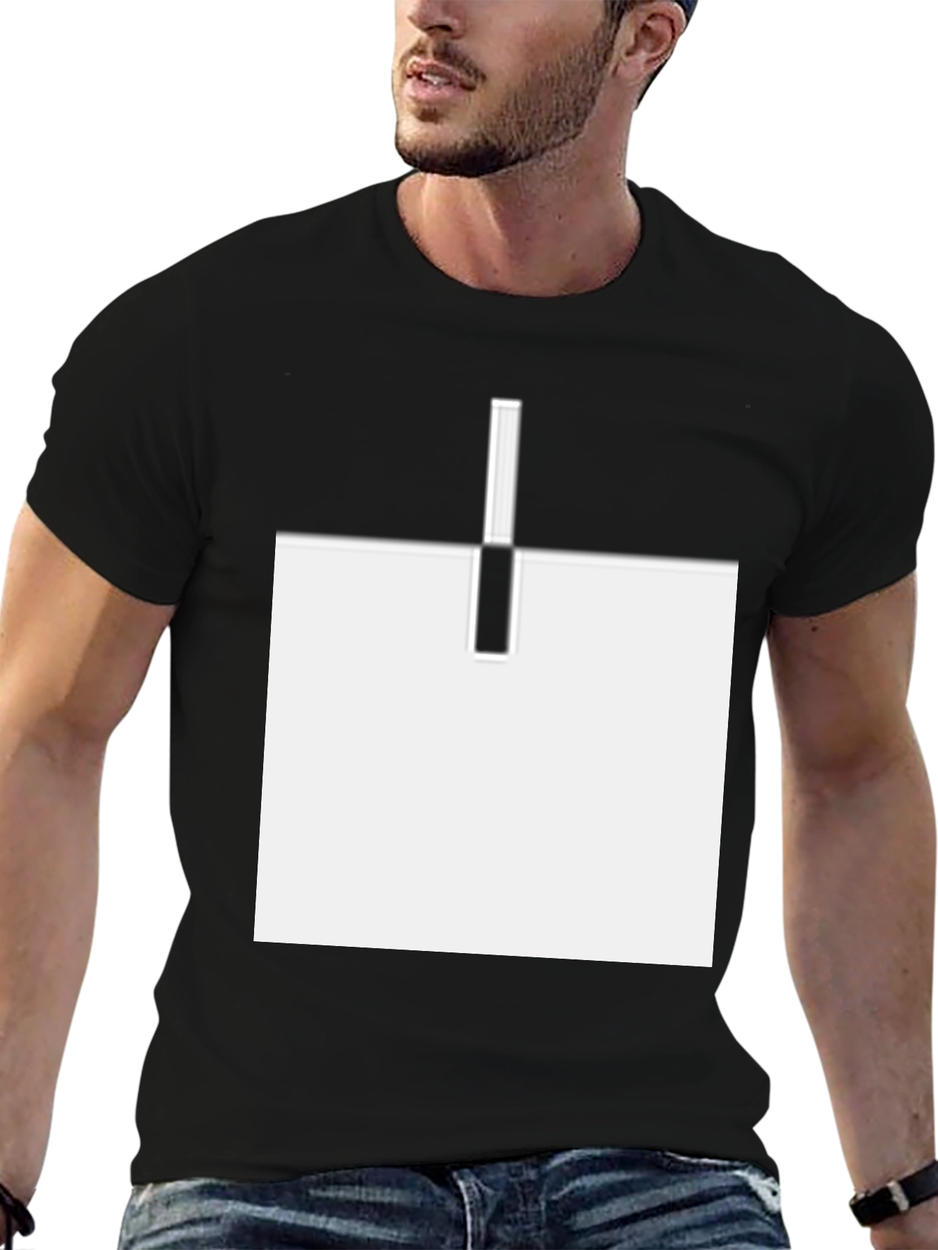 Abstract Square Graphic T-Shirt