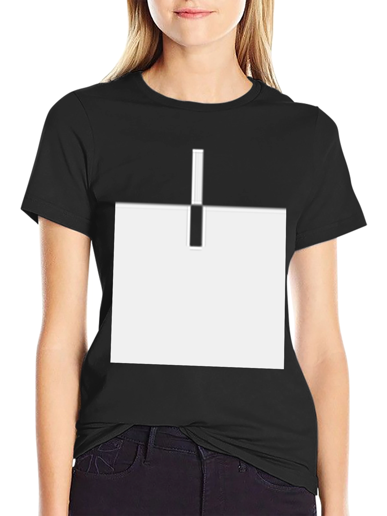 Abstract Square Graphic T-Shirt