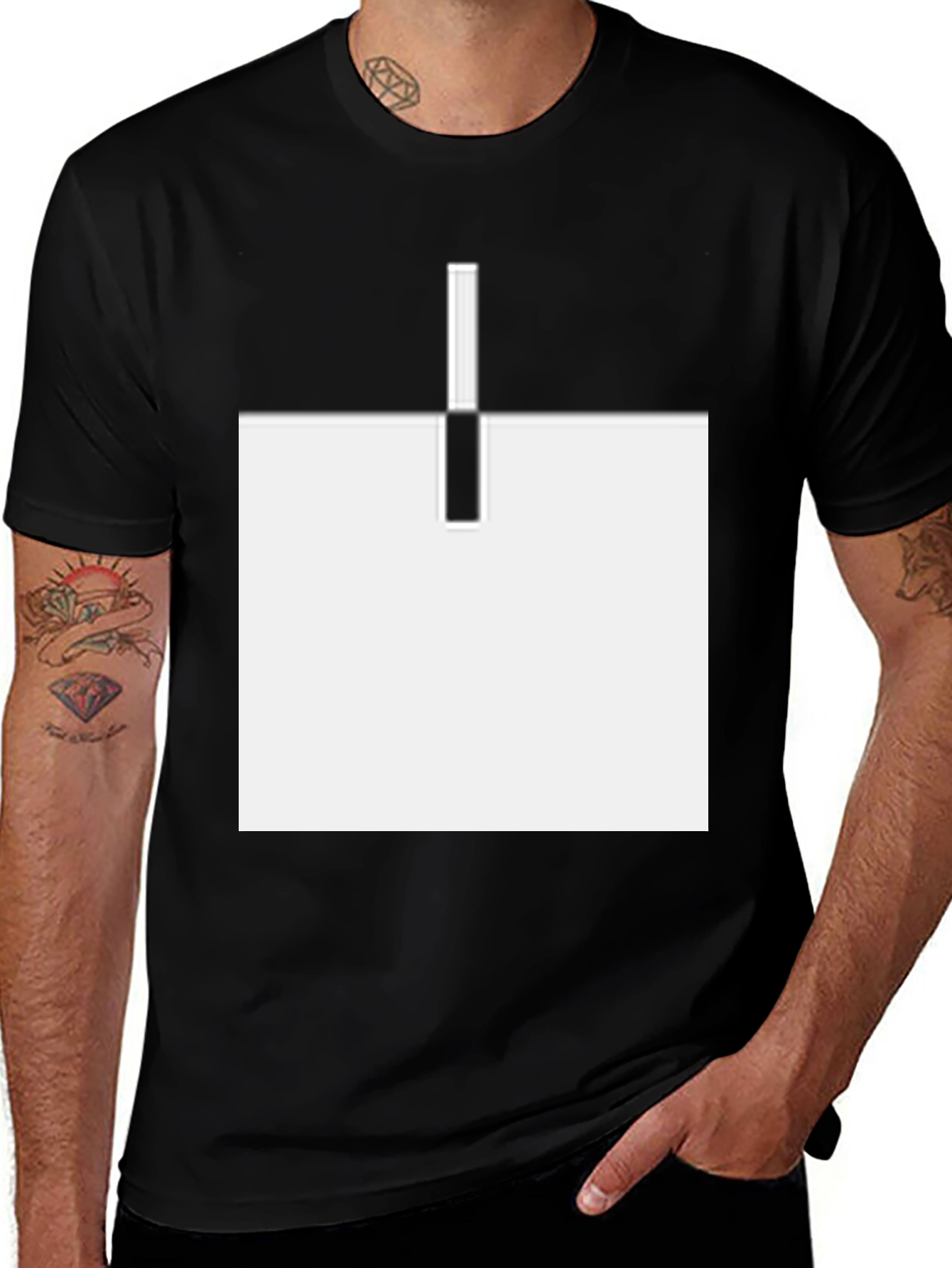 Abstract Square Graphic T-Shirt
