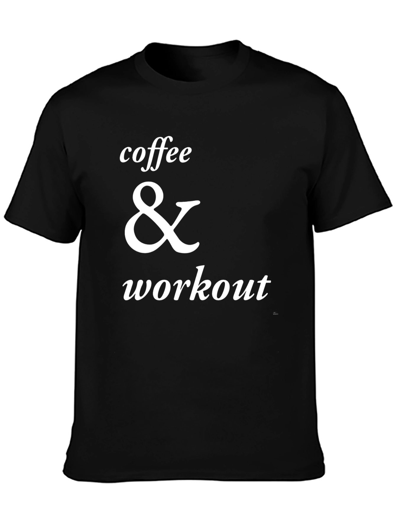 Coffee & Workout Graphic T-Shirt - Black