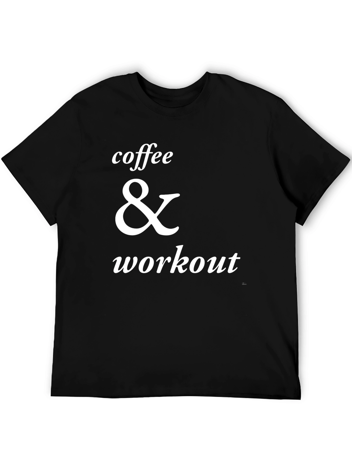 Coffee & Workout Graphic T-Shirt - Black