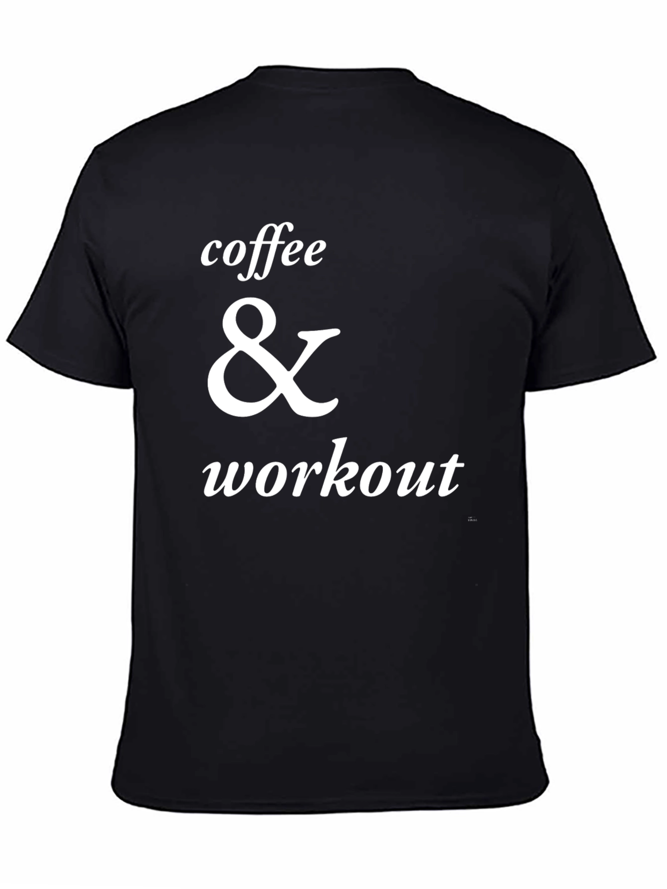 Coffee & Workout Graphic T-Shirt - Black